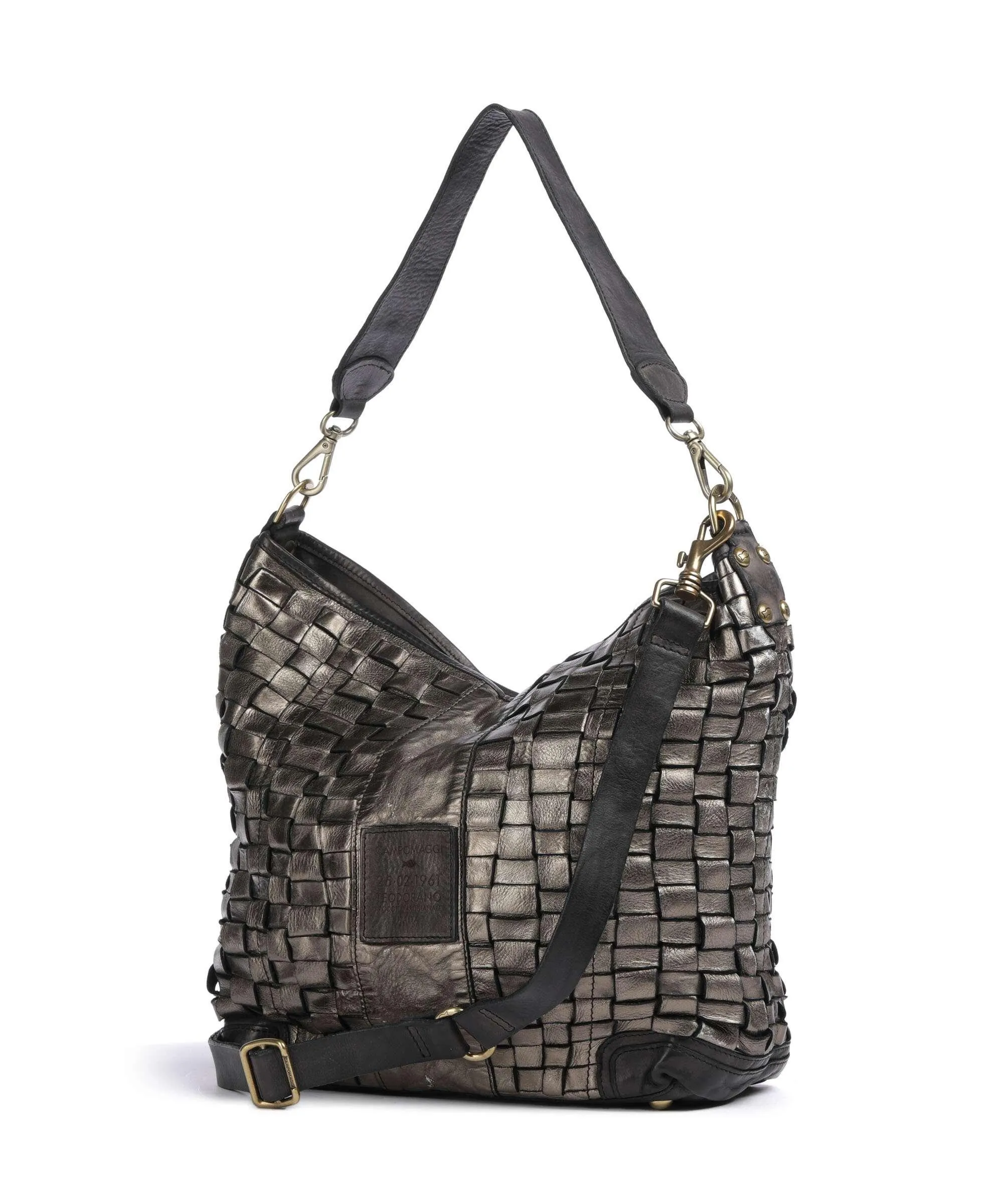  Campomaggi Borsa shopper pelle bovina grigio scuro  
