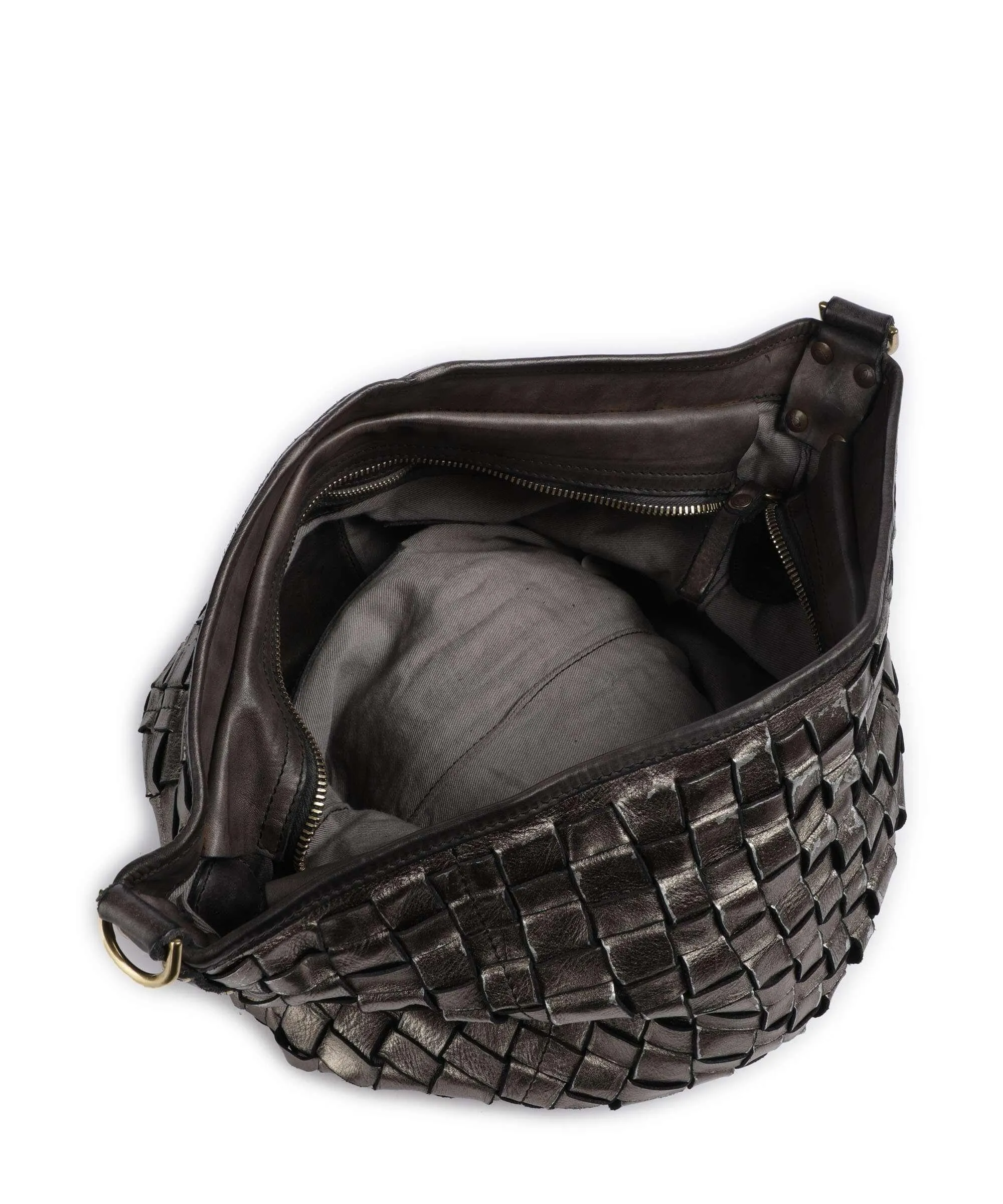  Campomaggi Borsa shopper pelle bovina grigio scuro  
