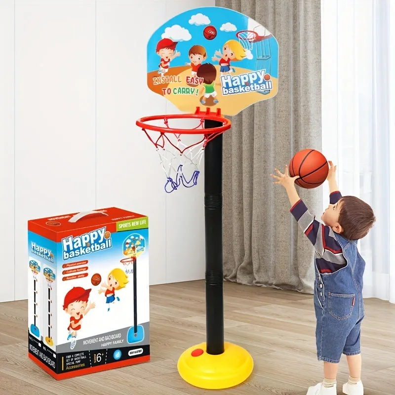 Canestro da basket per bambini 1 pezzo, altezza regolabile, canestro da basket per interni, giocattolo da tiro all'aperto, gioco