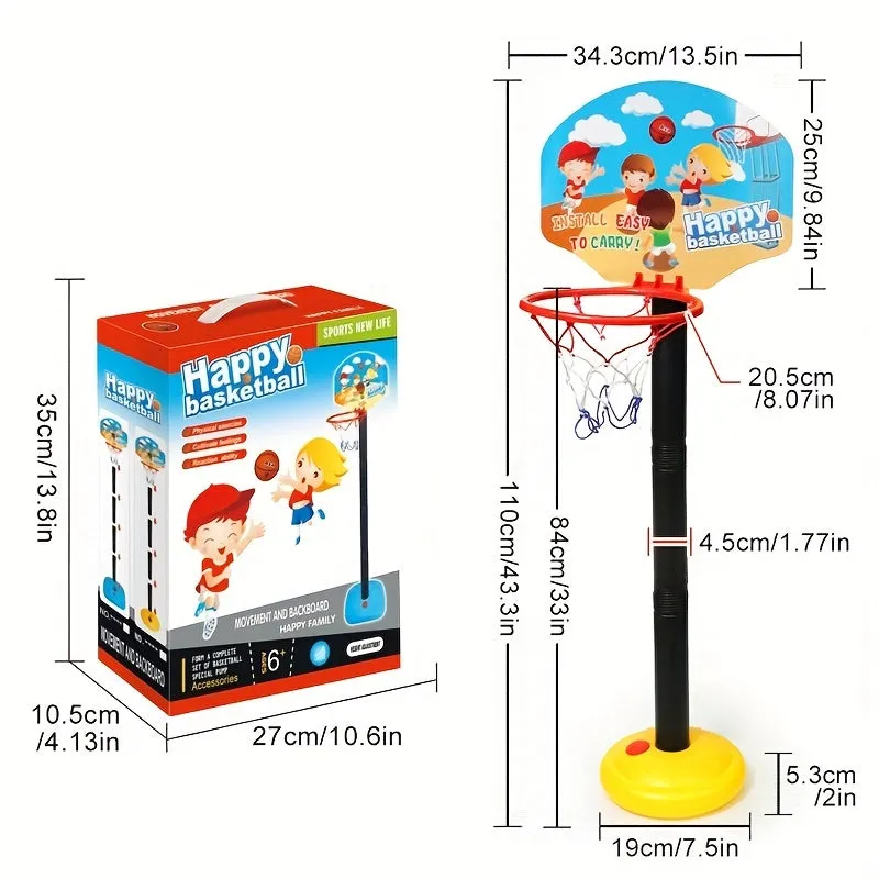 Canestro da basket per bambini 1 pezzo, altezza regolabile, canestro da basket per interni, giocattolo da tiro all'aperto, gioco