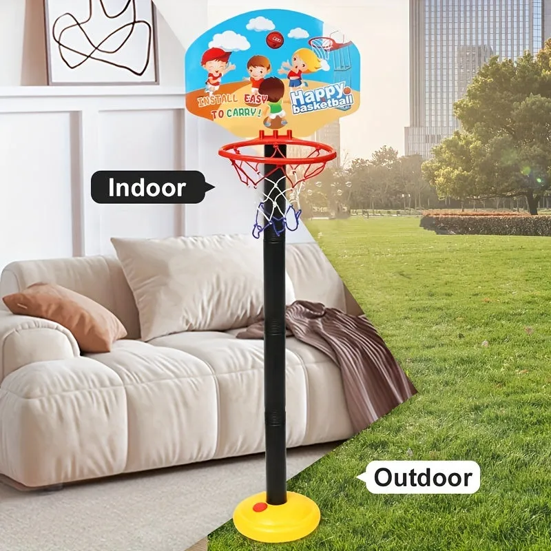 Canestro da basket per bambini 1 pezzo, altezza regolabile, canestro da basket per interni, giocattolo da tiro all'aperto, gioco