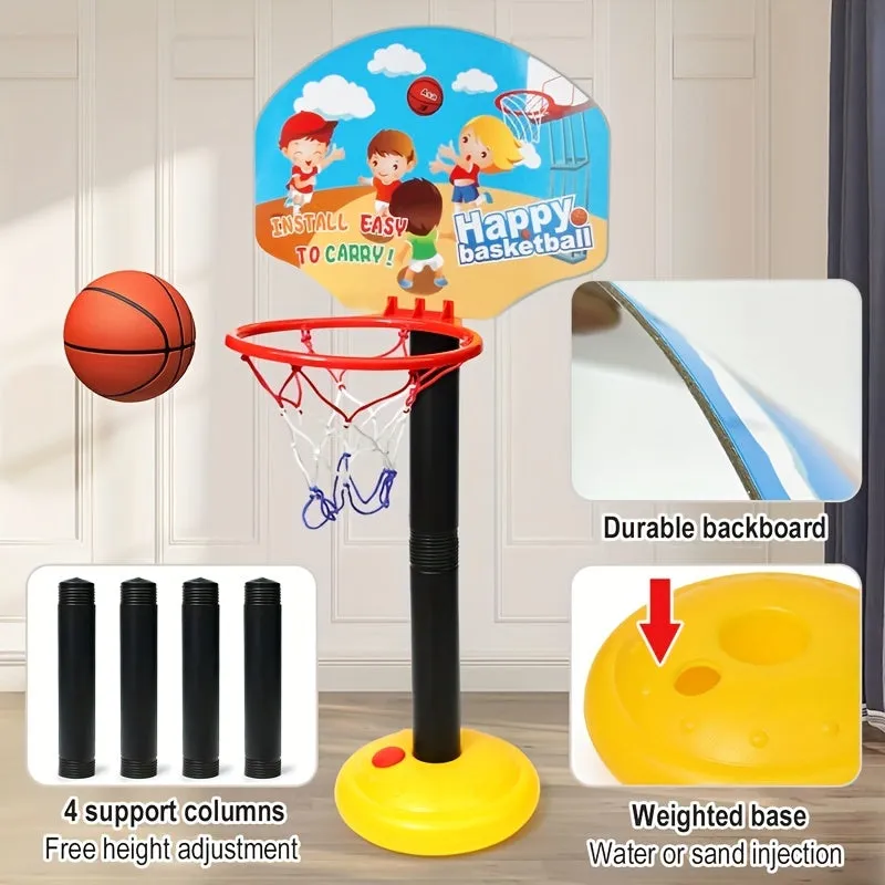 Canestro da basket per bambini 1 pezzo, altezza regolabile, canestro da basket per interni, giocattolo da tiro all'aperto, gioco