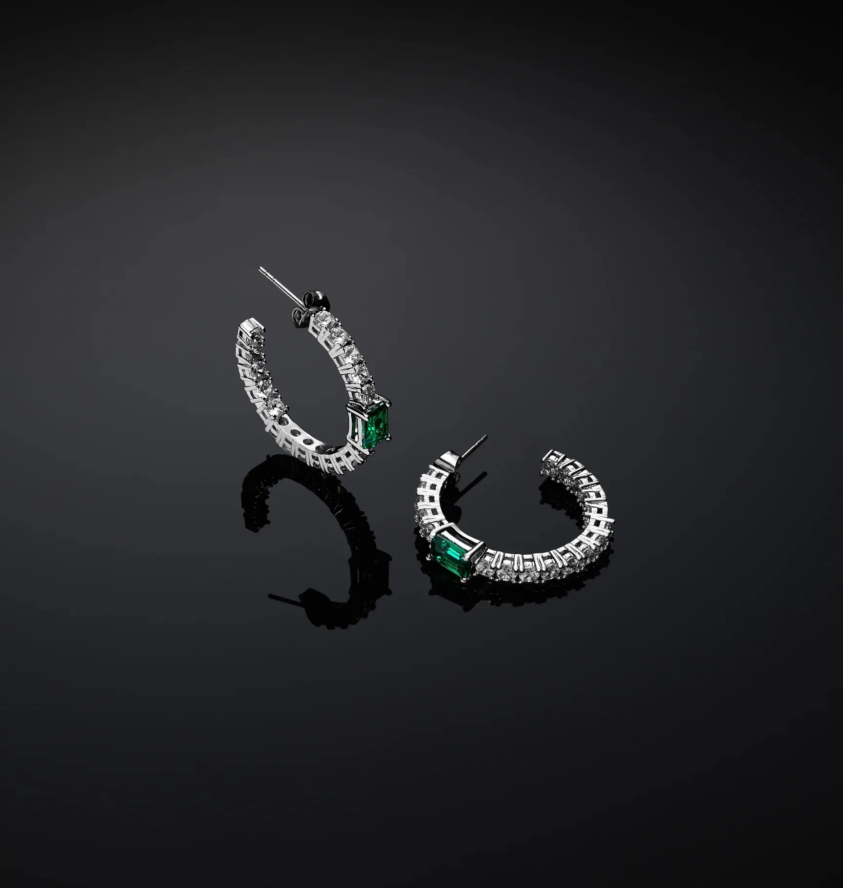 Chiara Ferragni ORECCHINI A CERCHIO EMERALD