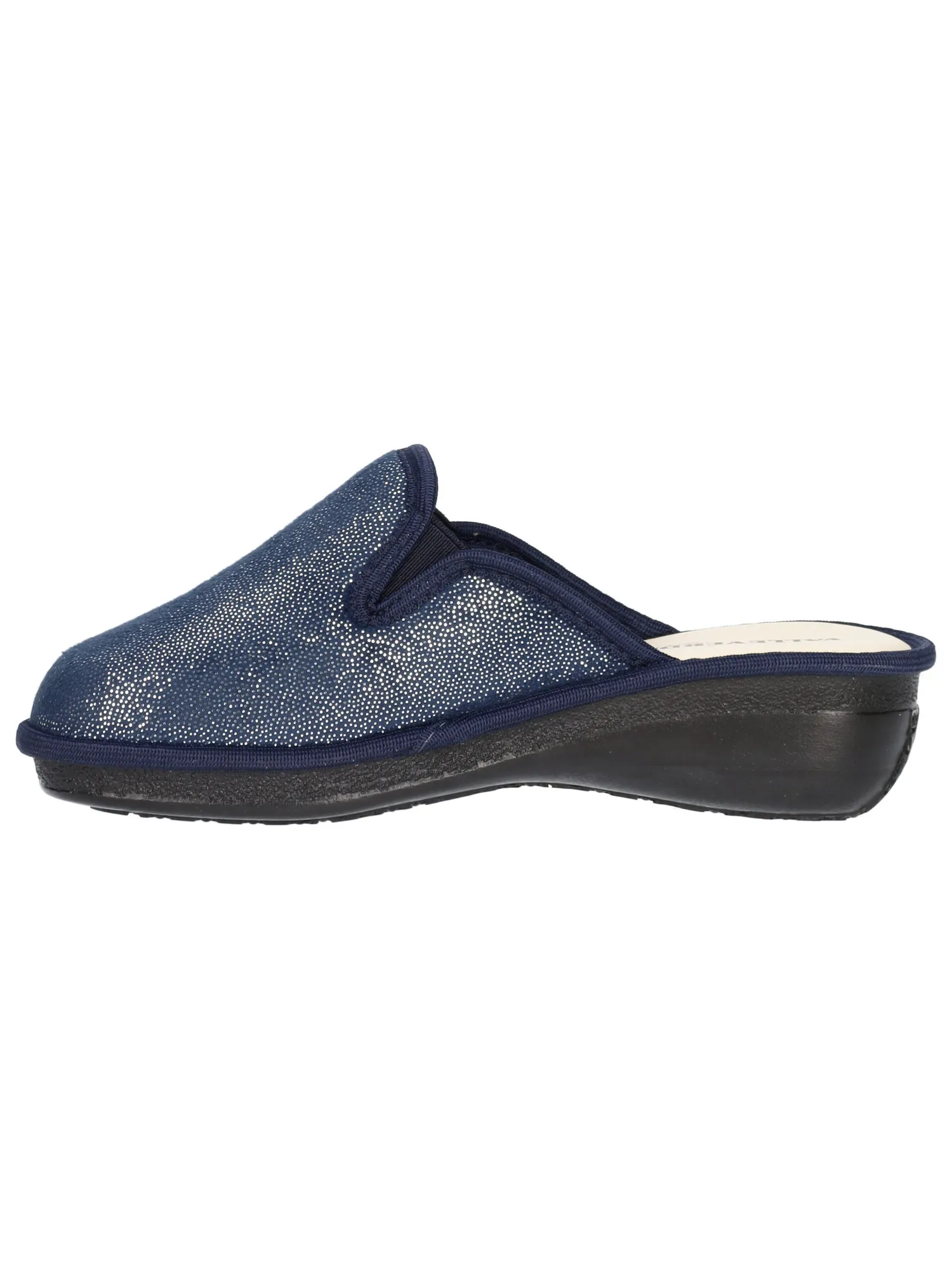 Ciabatta zeppa bassa Valleverde da donna blu