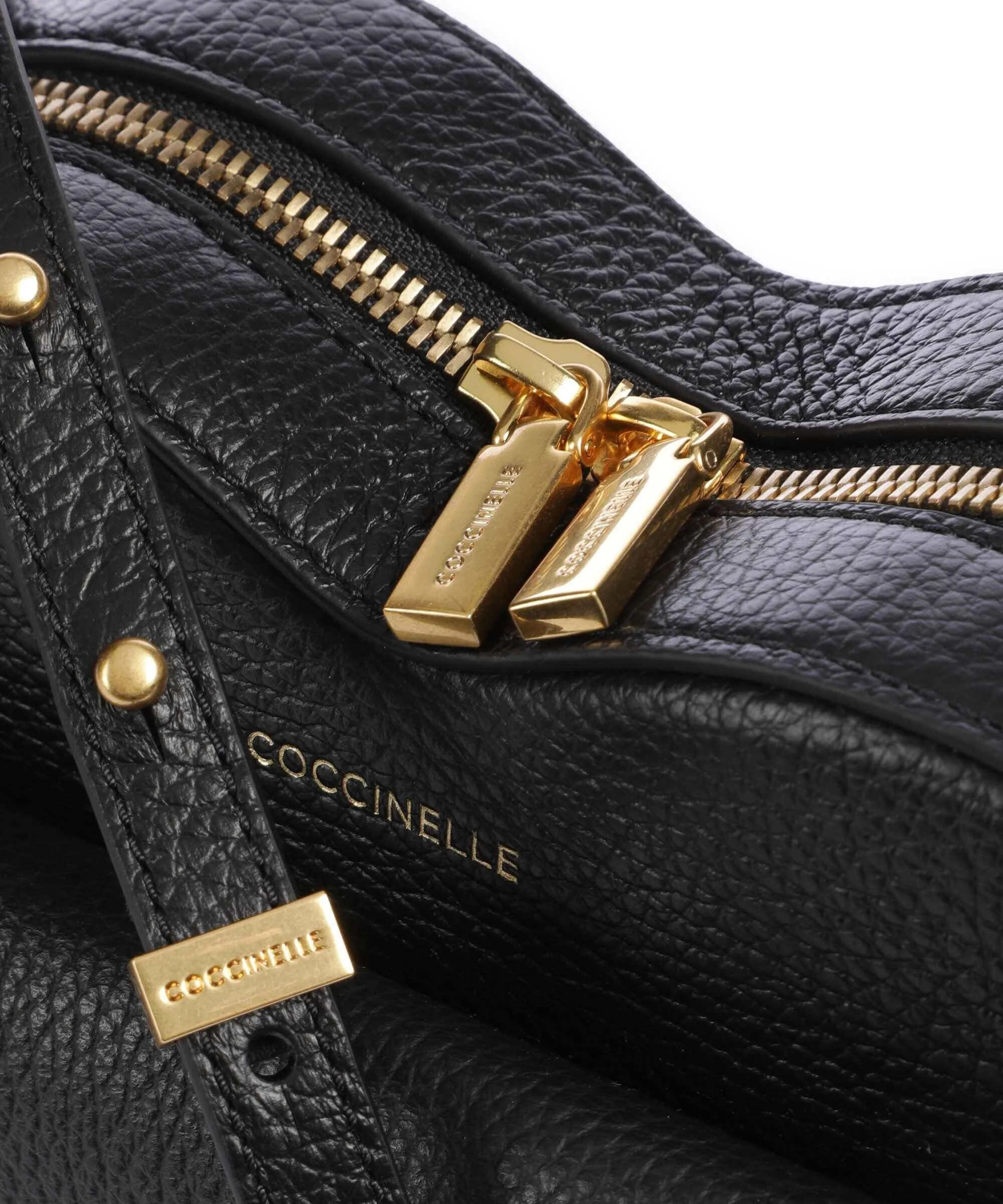  Coccinelle Beat Soft Borsa a tracolla pelle di vacchetta grana nero  