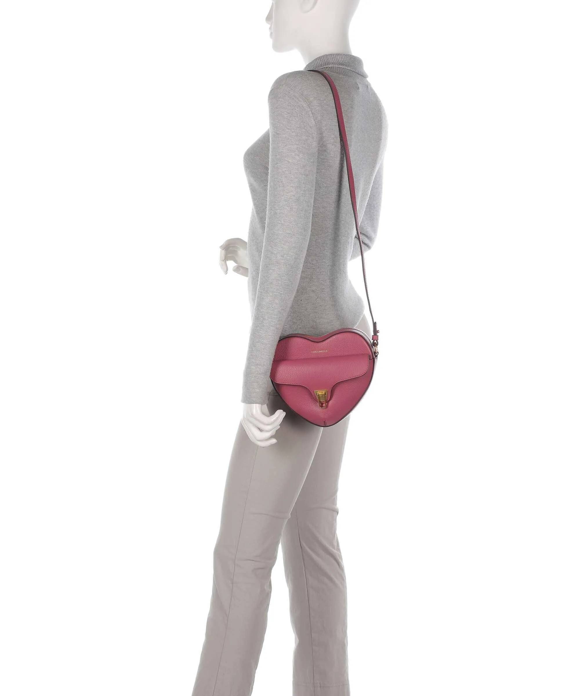  Coccinelle Beat Soft Borsa a tracolla pelle di vacchetta grana rosa antico  