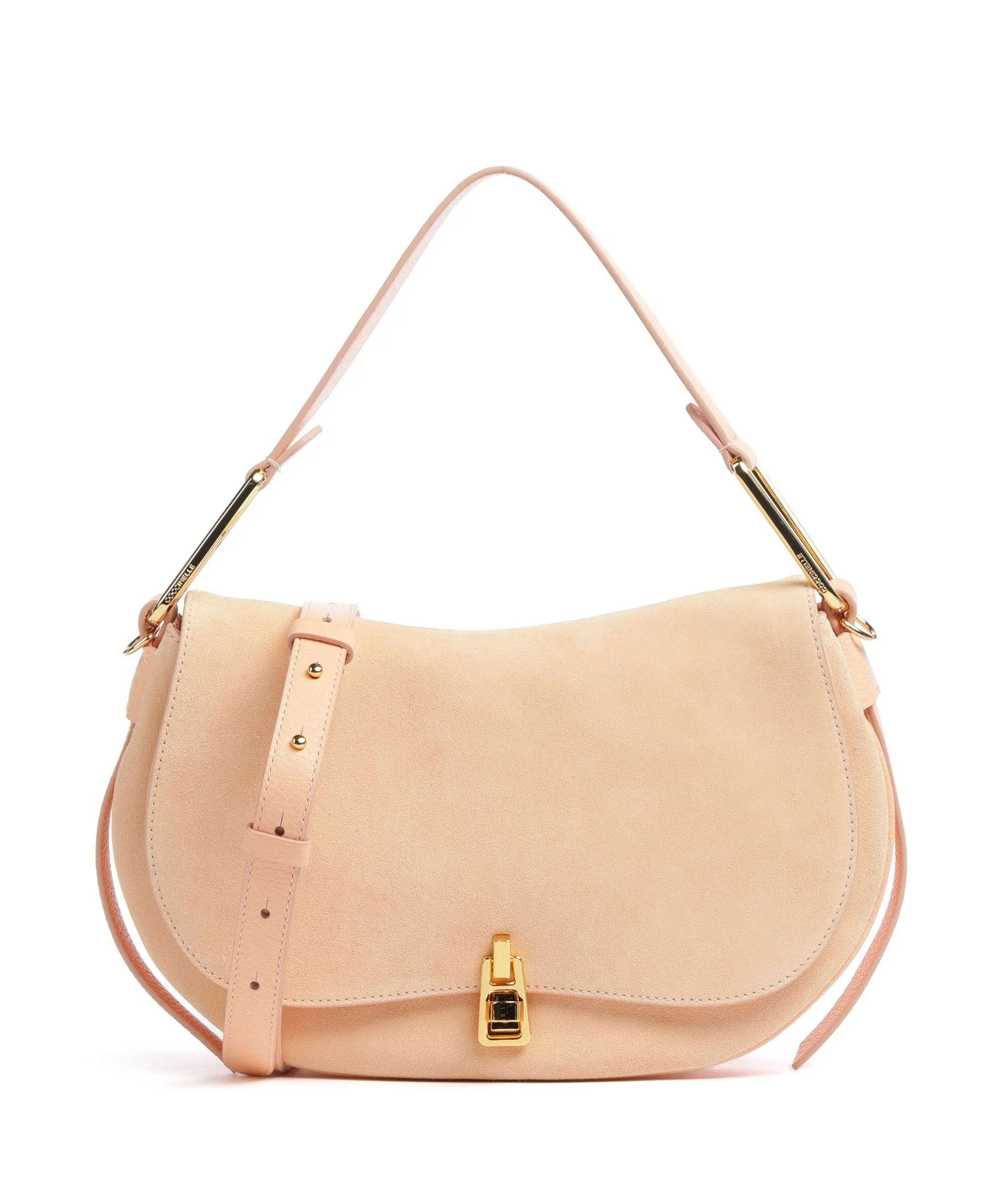  Coccinelle Magie Suede Borsa a spalla pelle bovina ruvida, pelle di vacchetta grana albicocca  