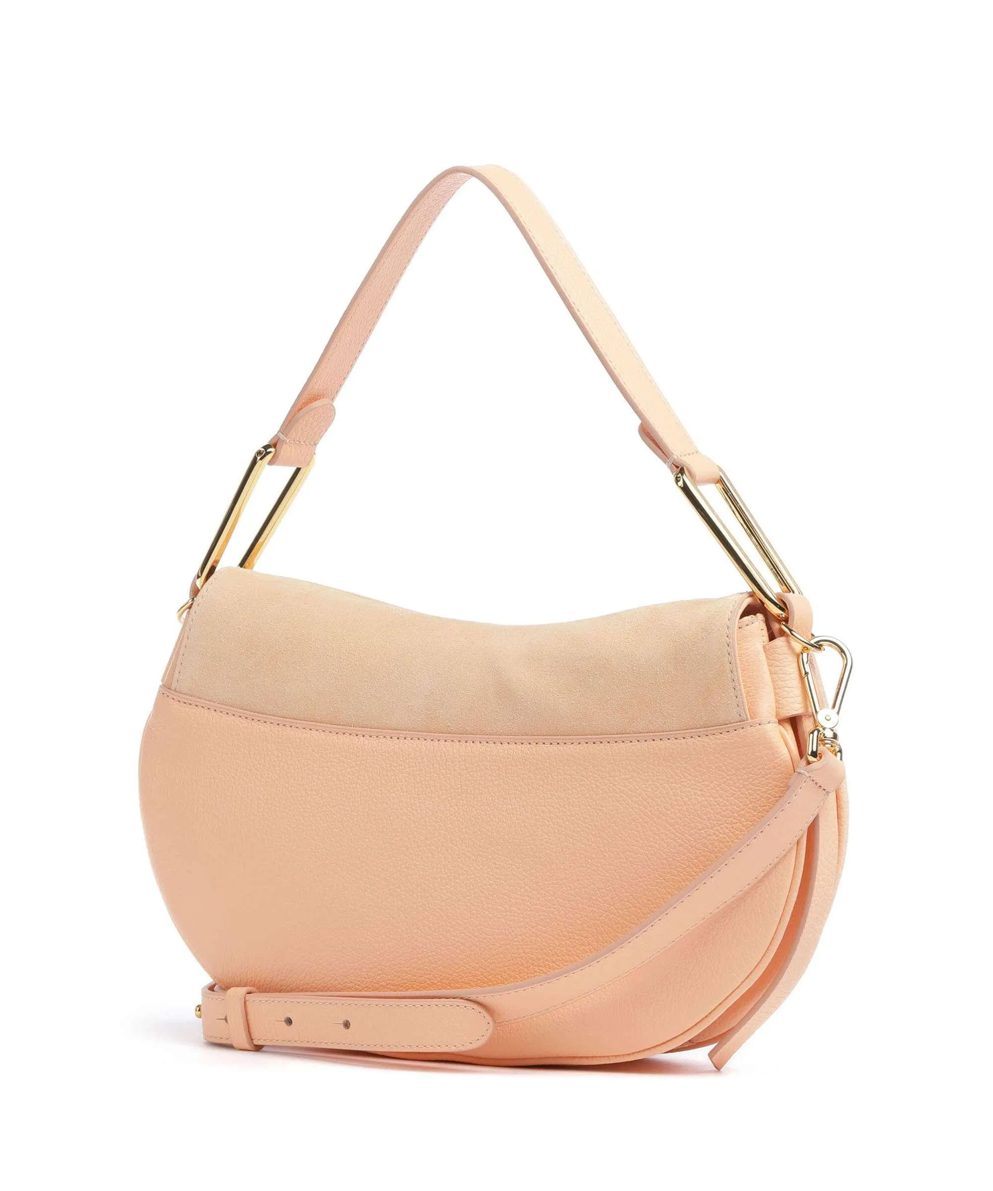  Coccinelle Magie Suede Borsa a spalla pelle bovina ruvida, pelle di vacchetta grana albicocca  