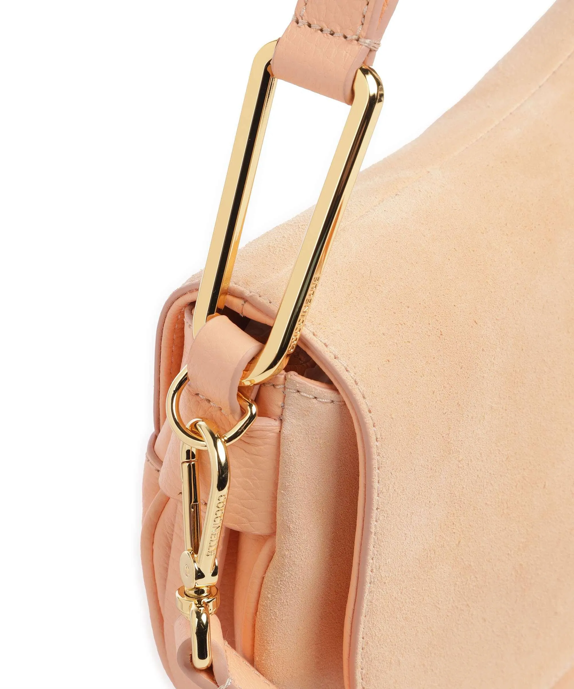  Coccinelle Magie Suede Borsa a spalla pelle bovina ruvida, pelle di vacchetta grana albicocca  