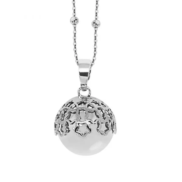 Collana con ciondolo sonoro e coppetta di stelle     