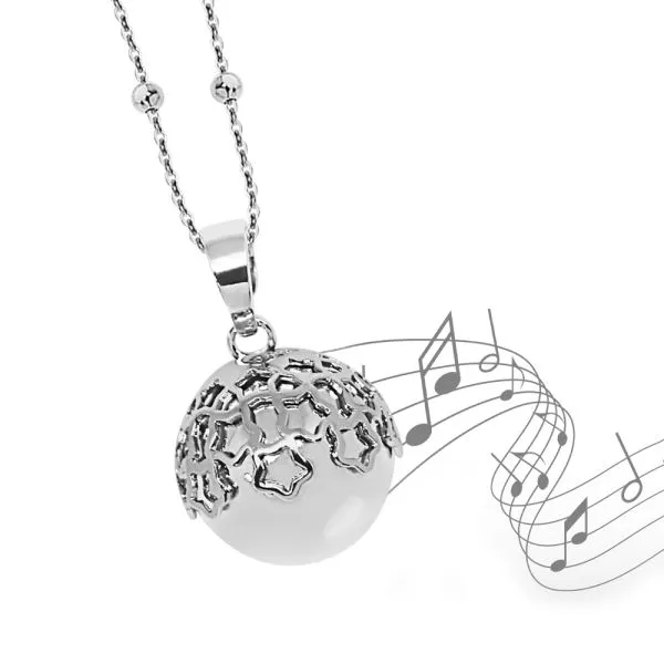 Collana con ciondolo sonoro e coppetta di stelle     