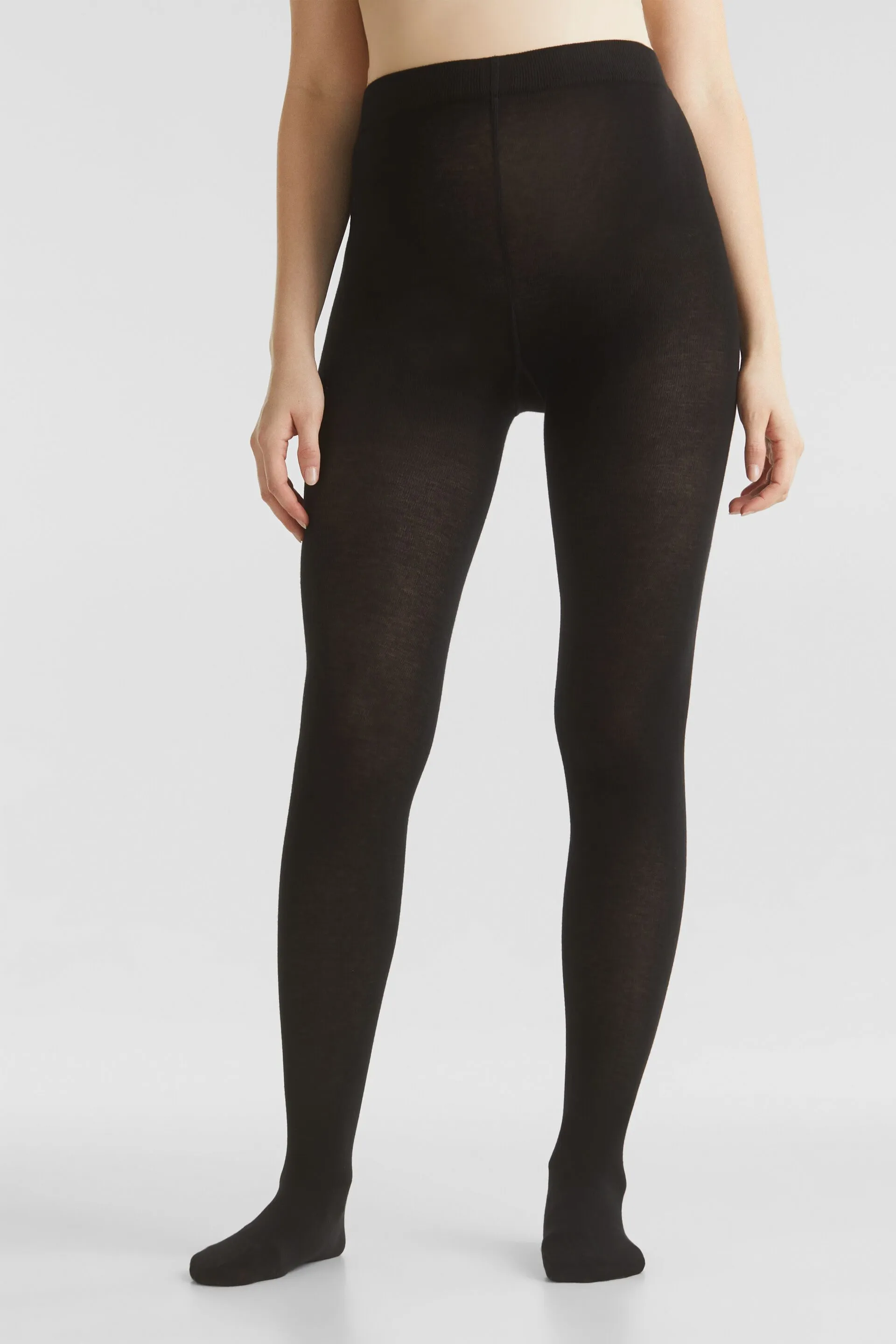 Collant in maglia fine di misto cotone
