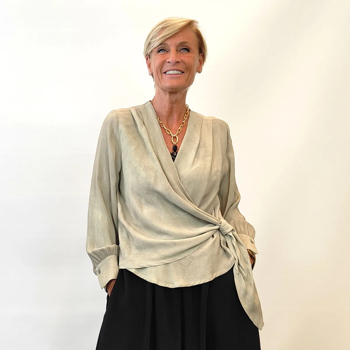 Collection Privèe – Camicia Marmorizzata Sabbia