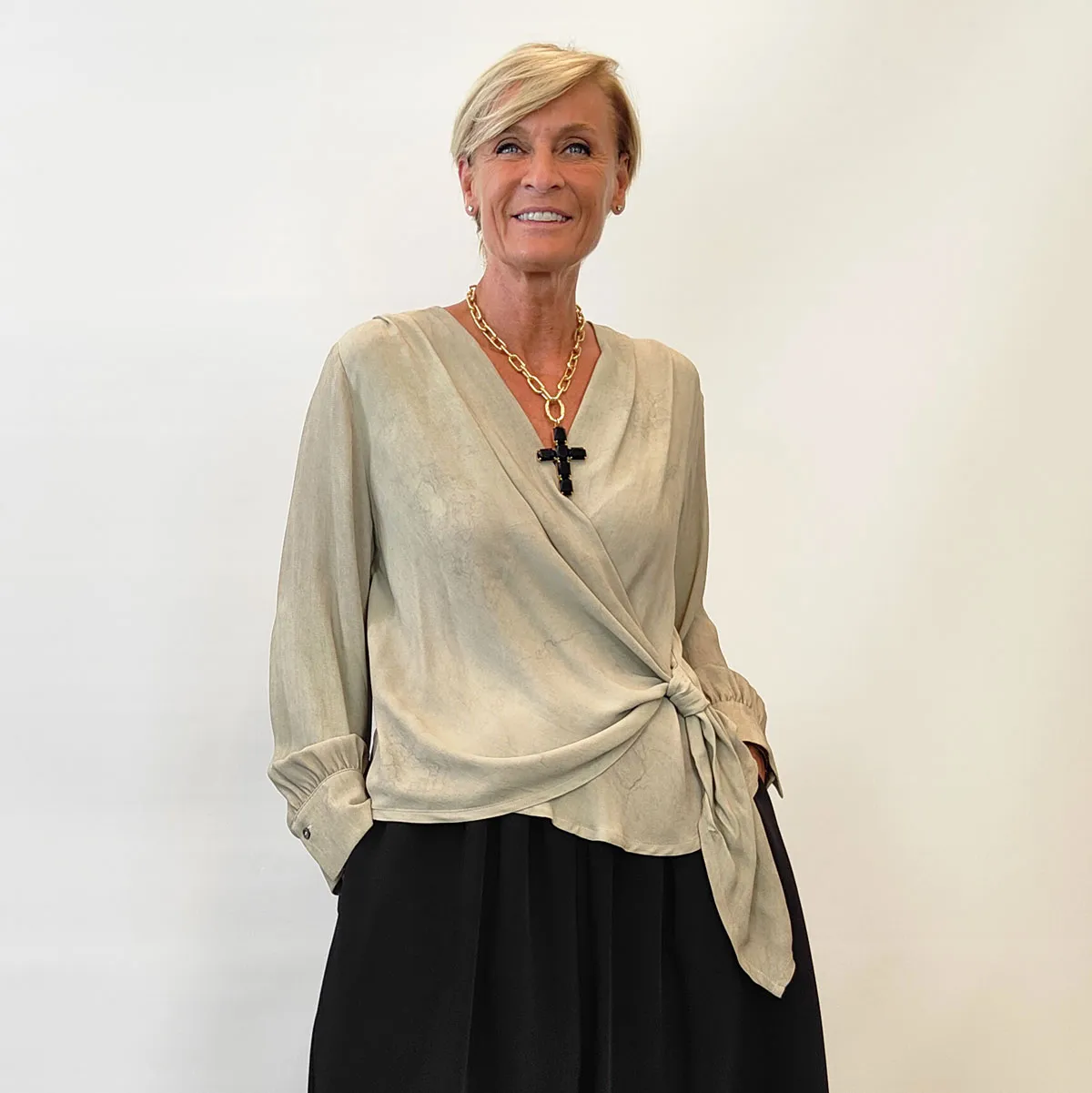 Collection Privèe – Camicia Marmorizzata Sabbia