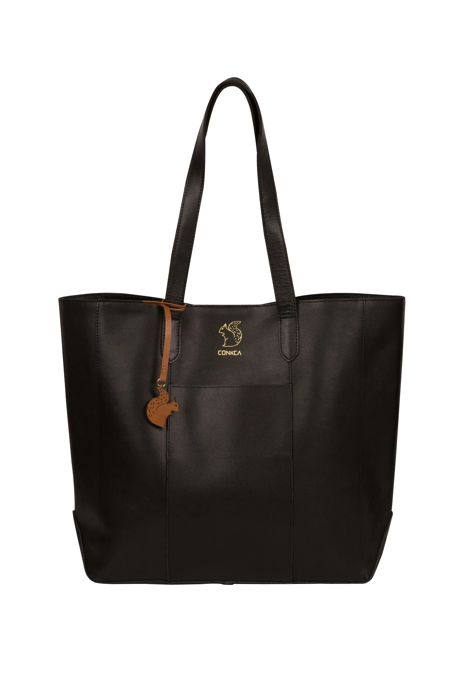 Conkca - Hardy - Borsa shopper in pelle conciata al vegetale    