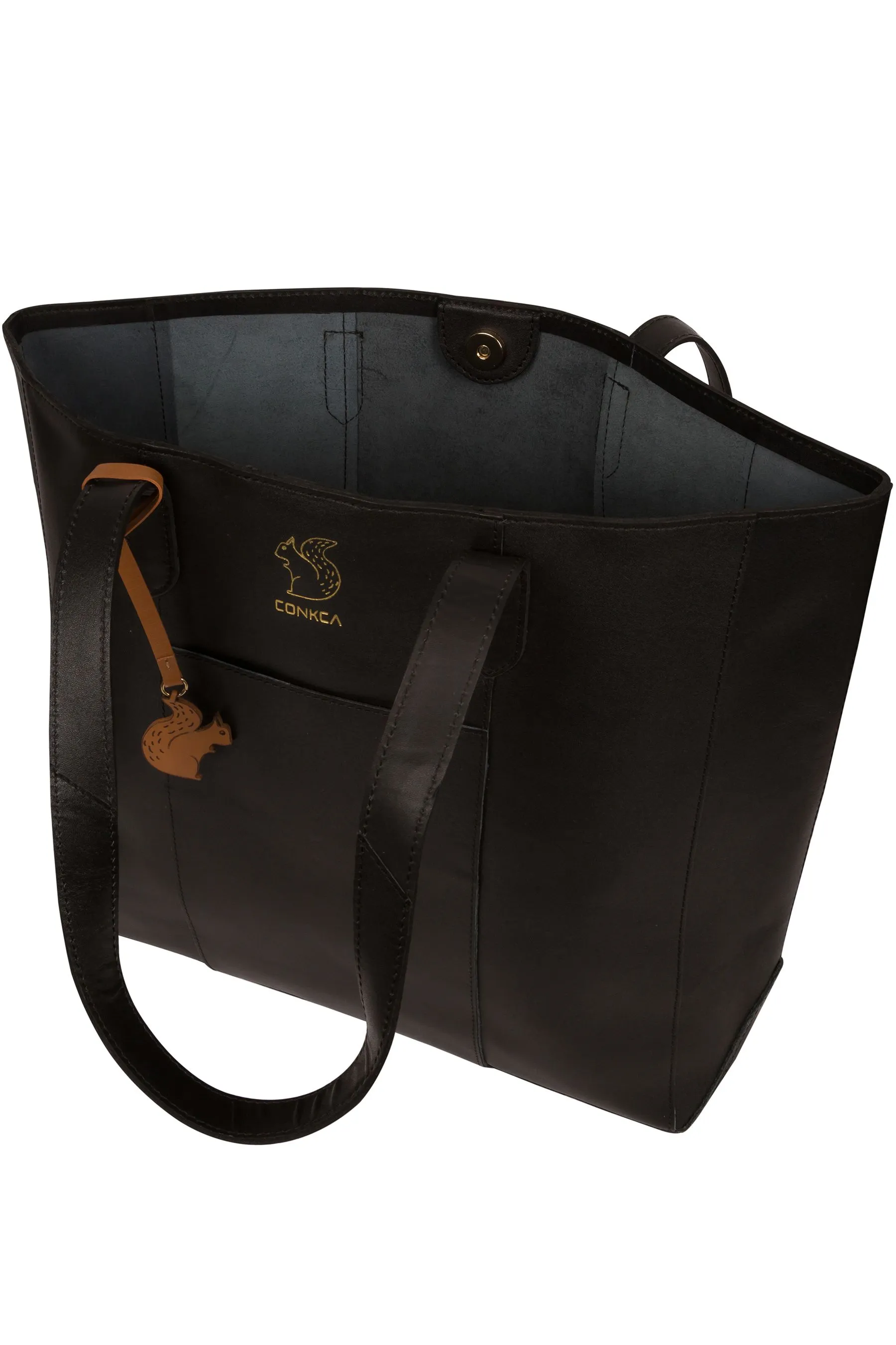 Conkca - Hardy - Borsa shopper in pelle conciata al vegetale    