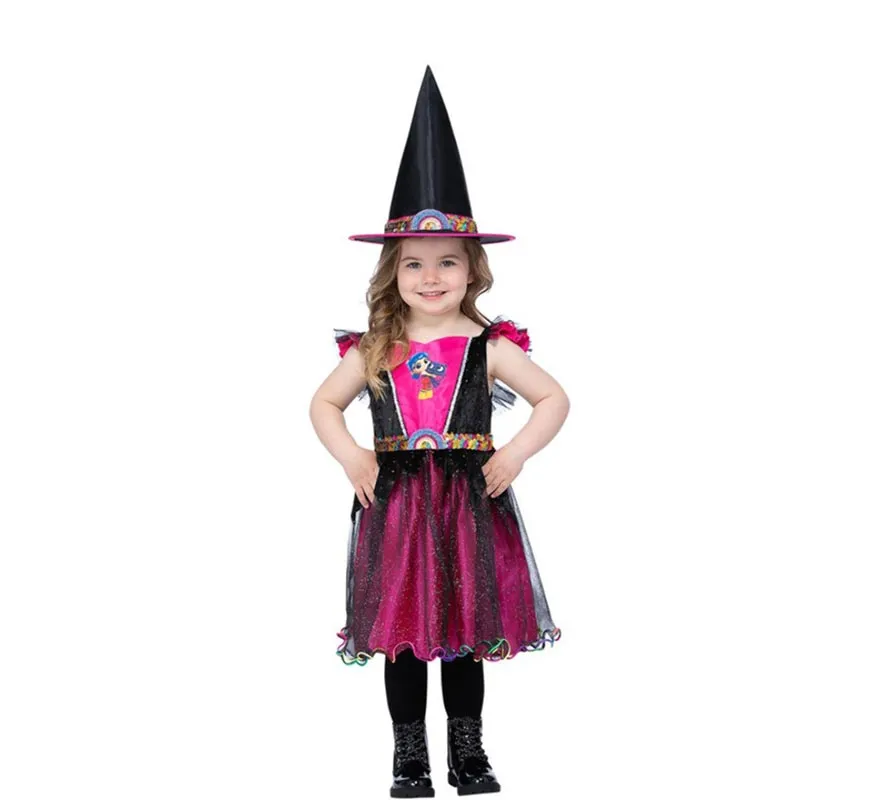 Costume di Halloween da strega Vera e il Regno dell'Arcobaleno per bambina