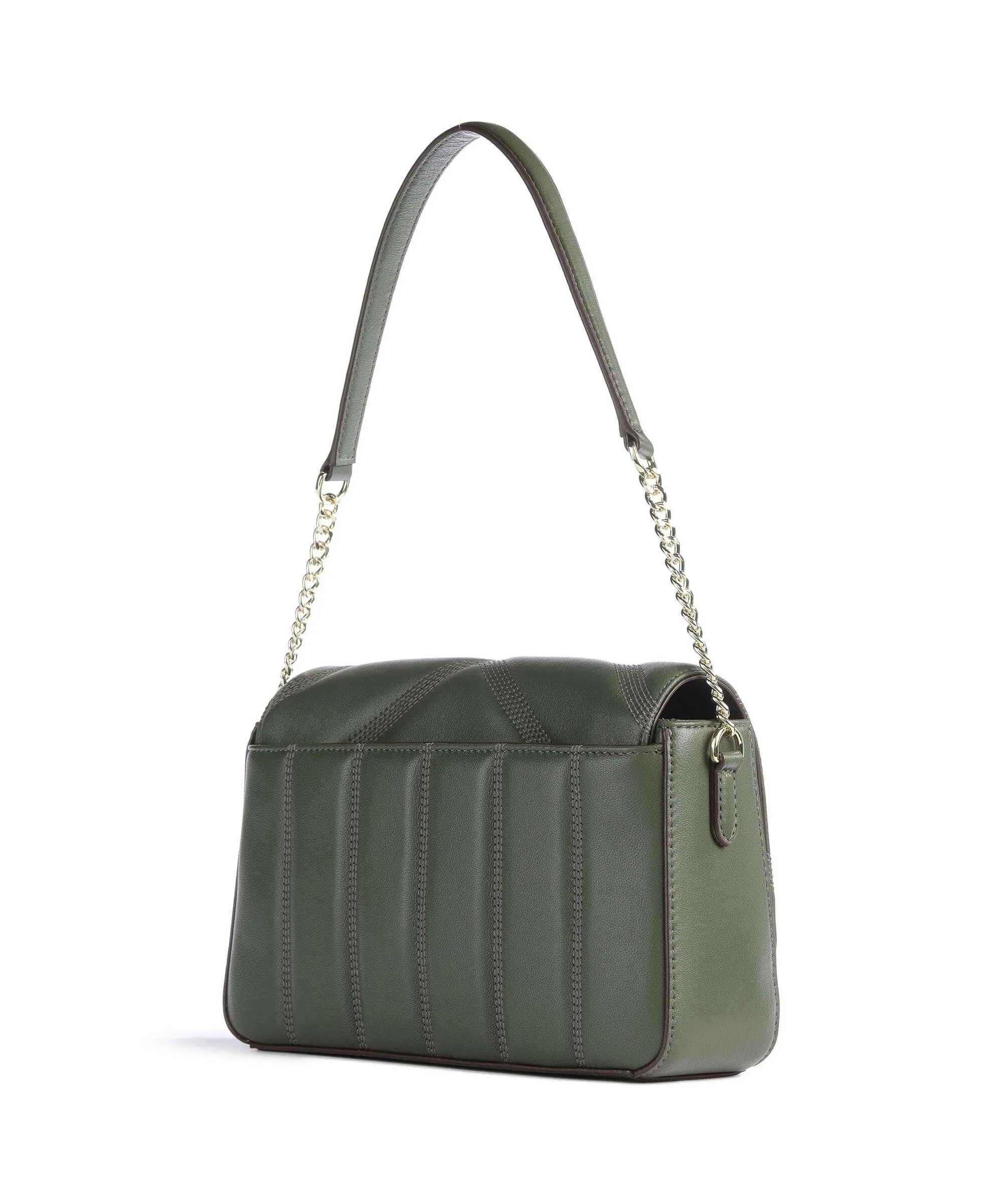  DKNY Becca Borsa a spalla cuoio di agnello verde  