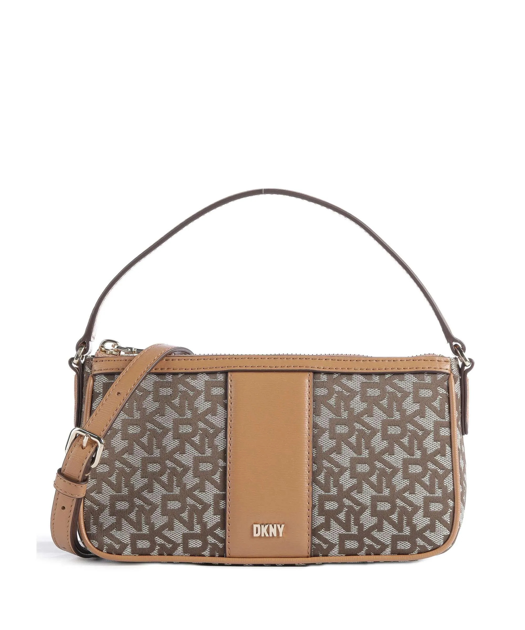  DKNY Bryant Borsa a spalla poliestere marrone  