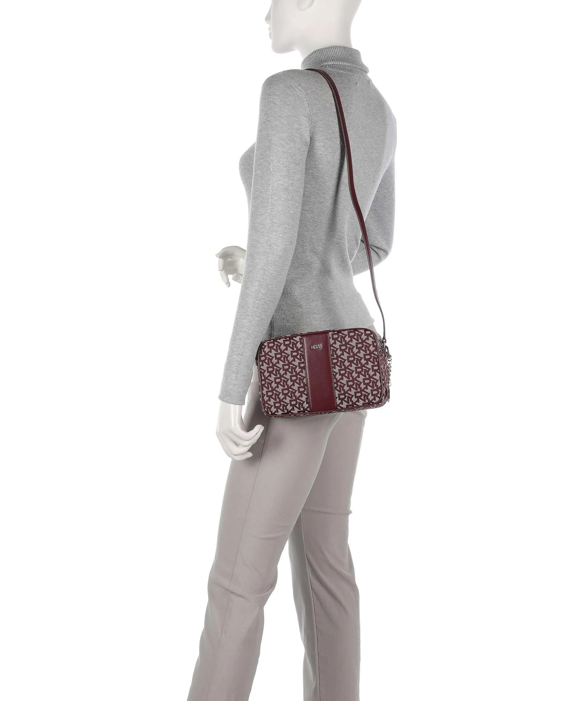  DKNY Bryant Borsa a tracolla poliestere beige/rosso  