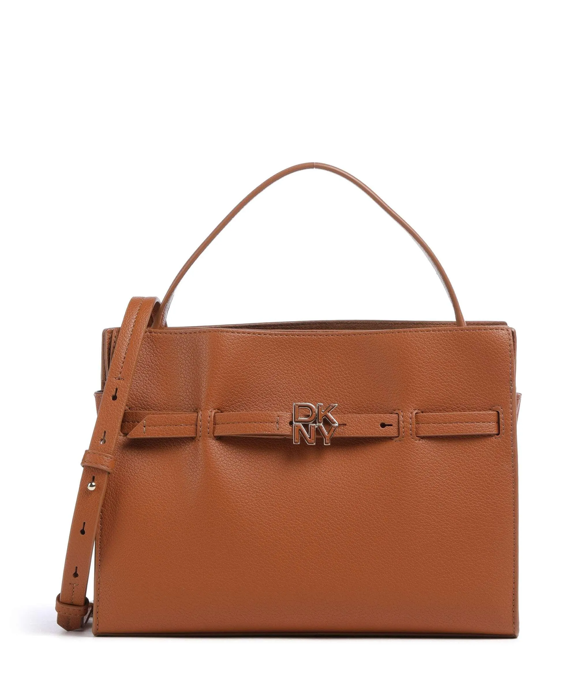  DKNY Bushwick Borsa a mano pelle di vacchetta finemente grana cognac  