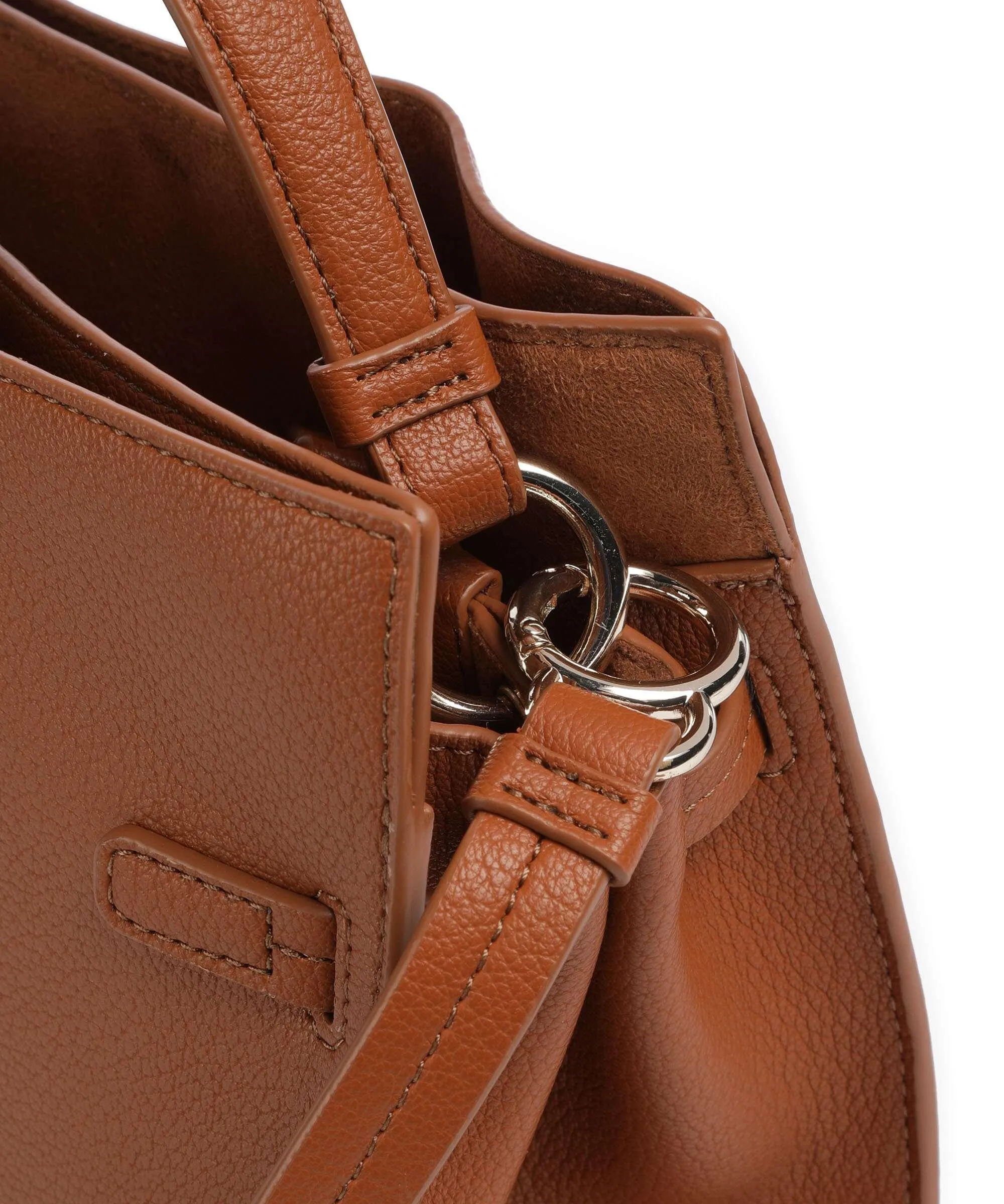  DKNY Bushwick Borsa a mano pelle di vacchetta finemente grana cognac  