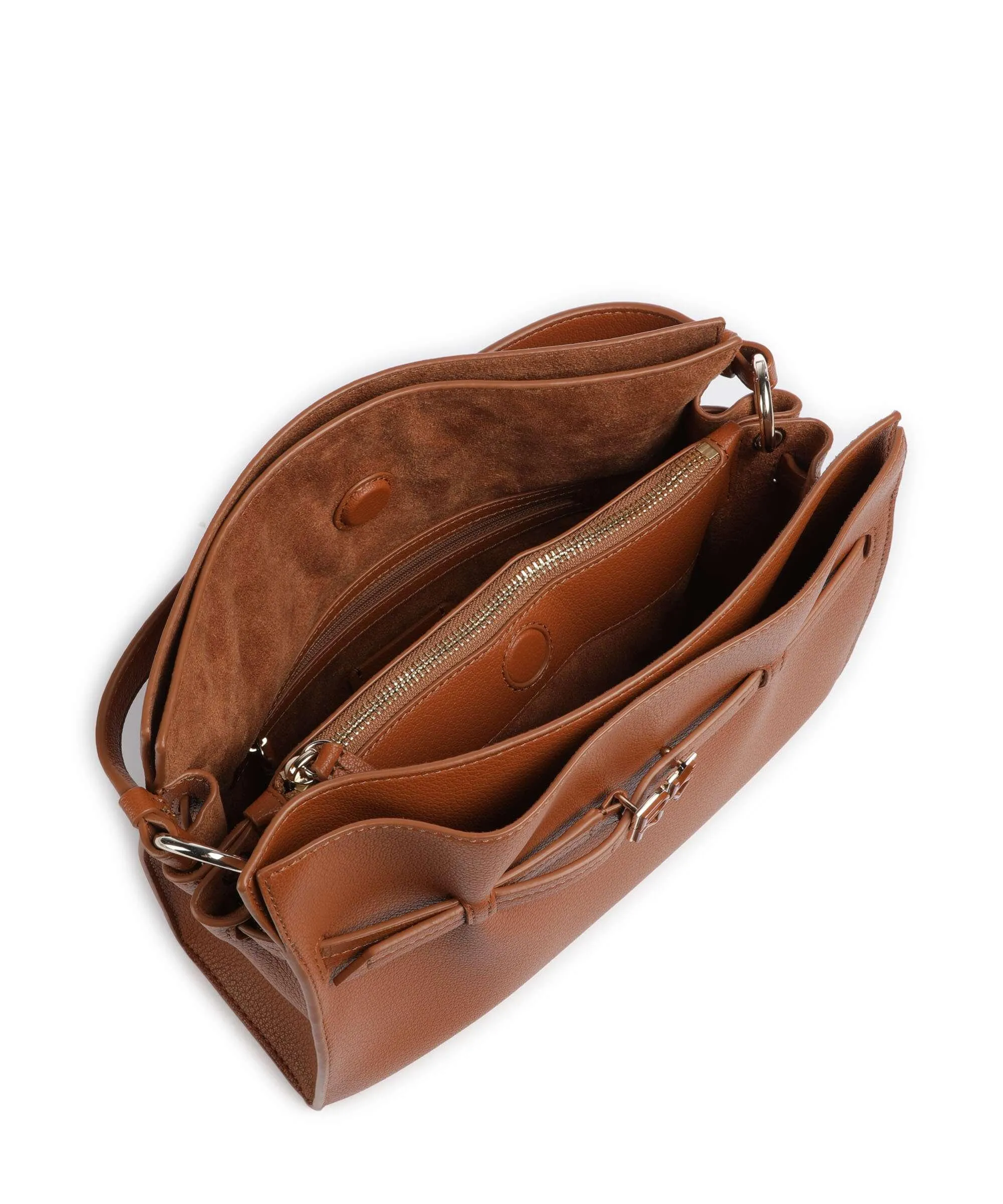  DKNY Bushwick Borsa a mano pelle di vacchetta finemente grana cognac  