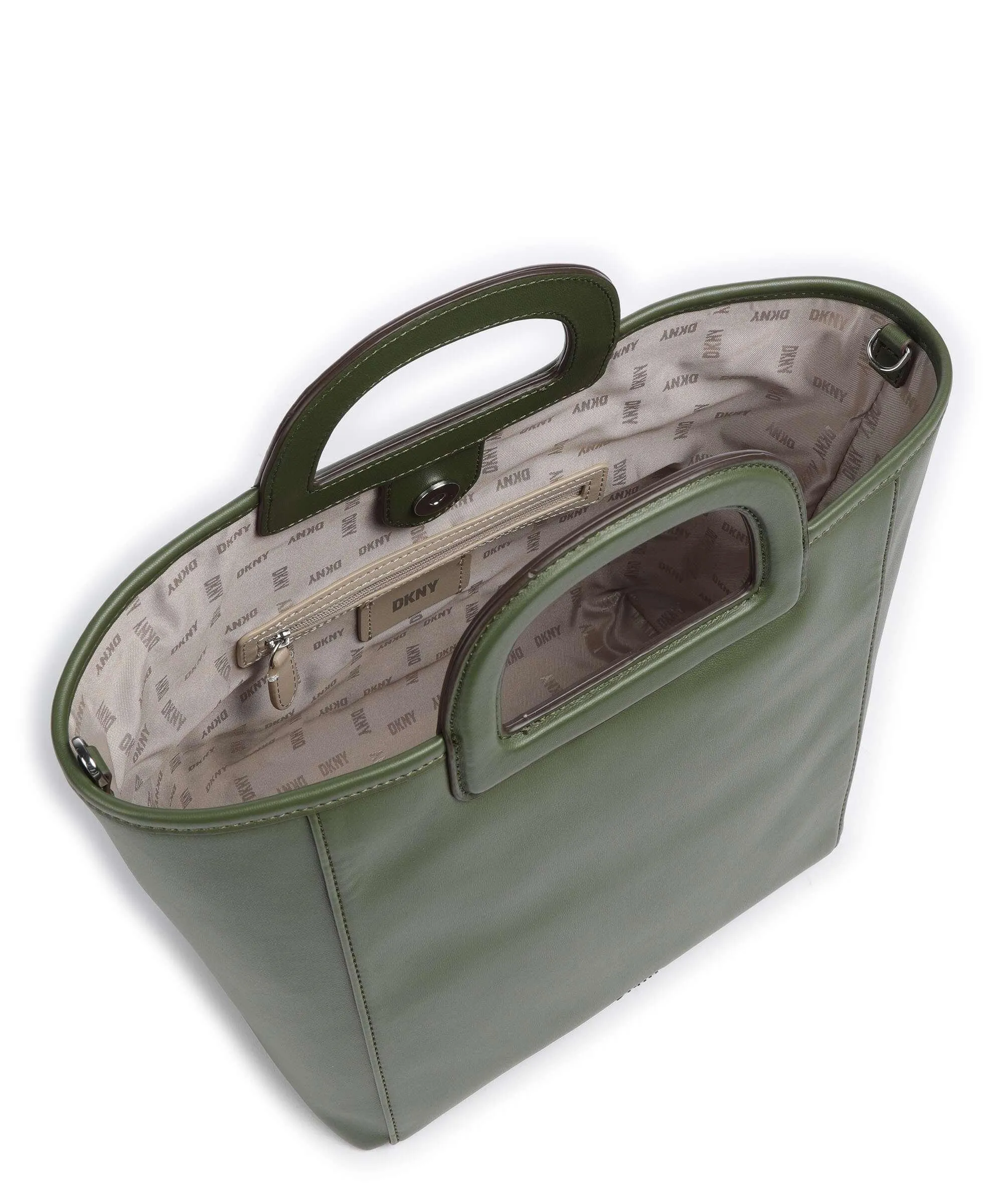  DKNY Drew Borsa a mano pelle sintetica verde scuro  