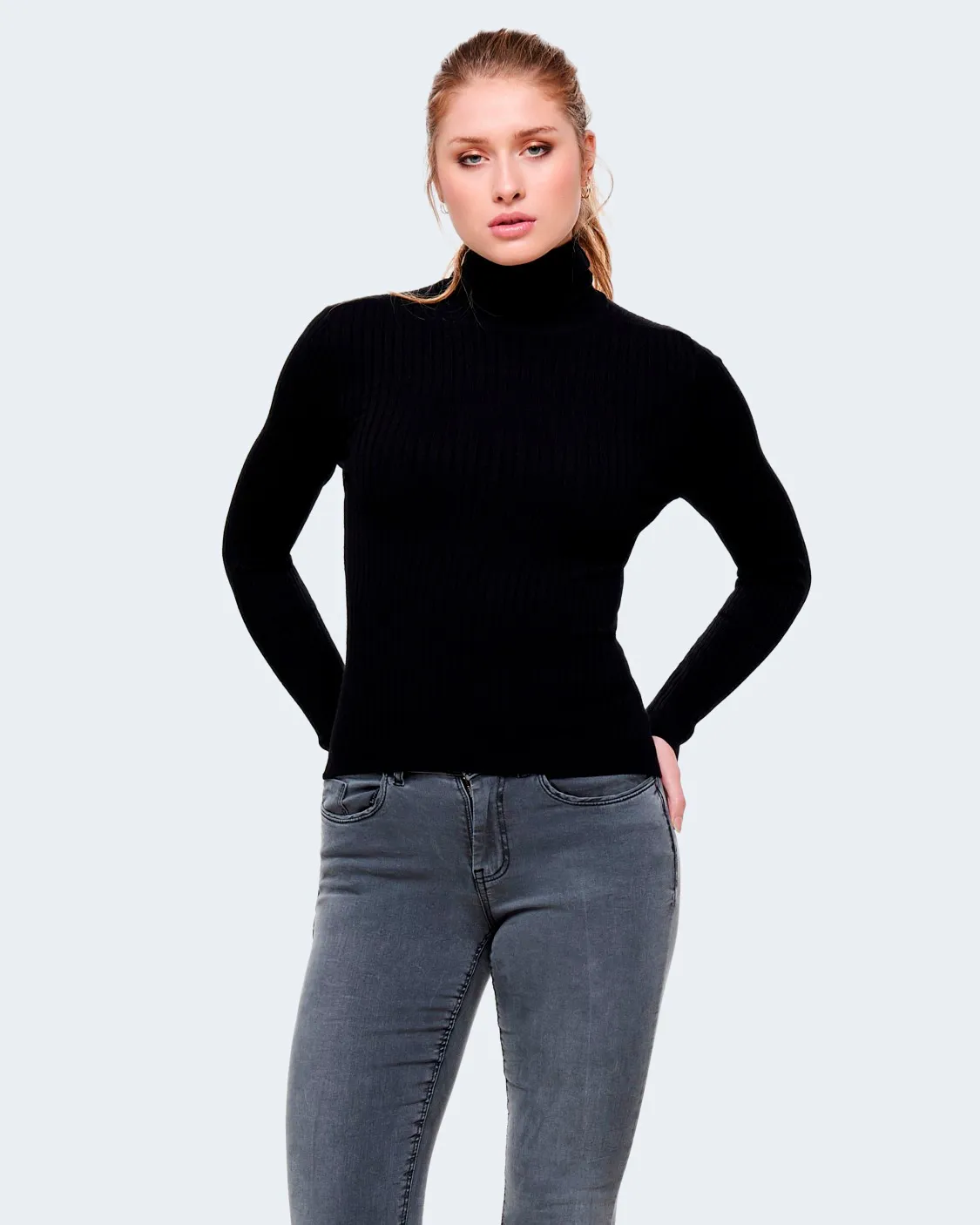 Dolcevita Only ONLKAROL L/S ROLLNECK KNT NOOS Nero