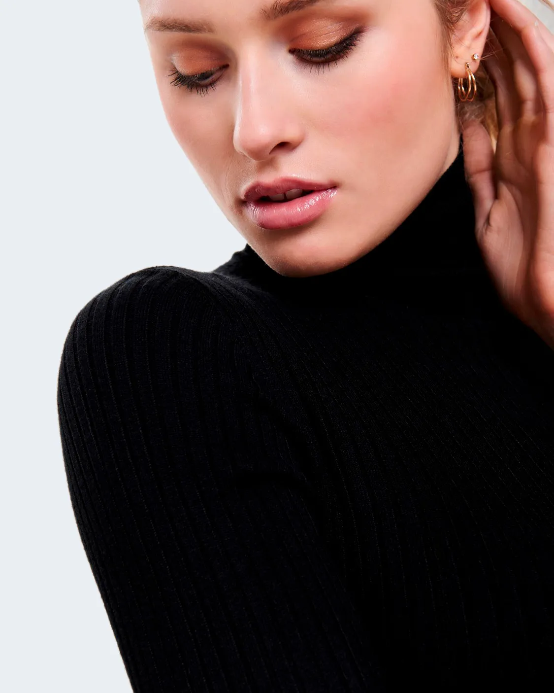 Dolcevita Only ONLKAROL L/S ROLLNECK KNT NOOS Nero