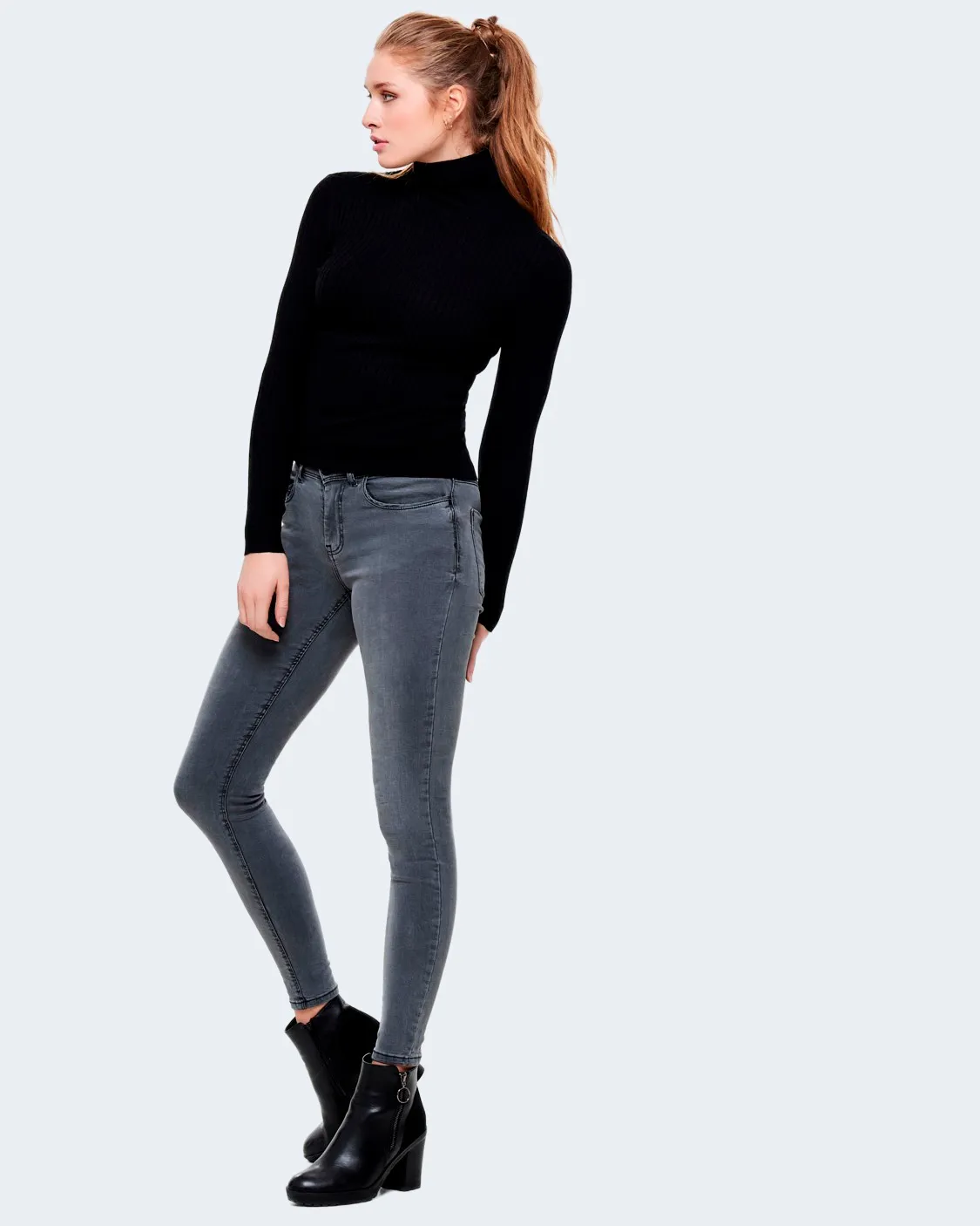Dolcevita Only ONLKAROL L/S ROLLNECK KNT NOOS Nero