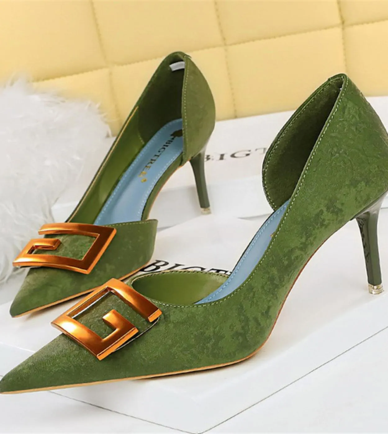 Donna 7,5 cm 10,5 cm Tacchi alti Décolleté verdi Lady Wedding Designer di lusso Tacchi a spillo Tacchi bassi Fetish Nightclub Pl