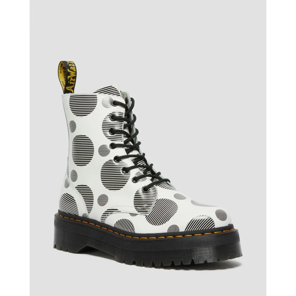 DR MARTENS - STIVALI PLATFORM DI PELLE JADON POLKA DOT SMOOTH - 26882101