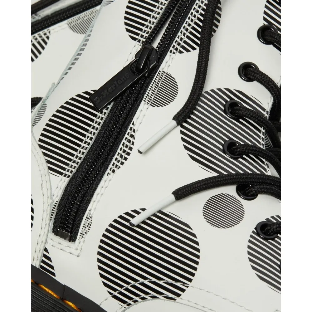 DR MARTENS - STIVALI PLATFORM DI PELLE JADON POLKA DOT SMOOTH - 26882101