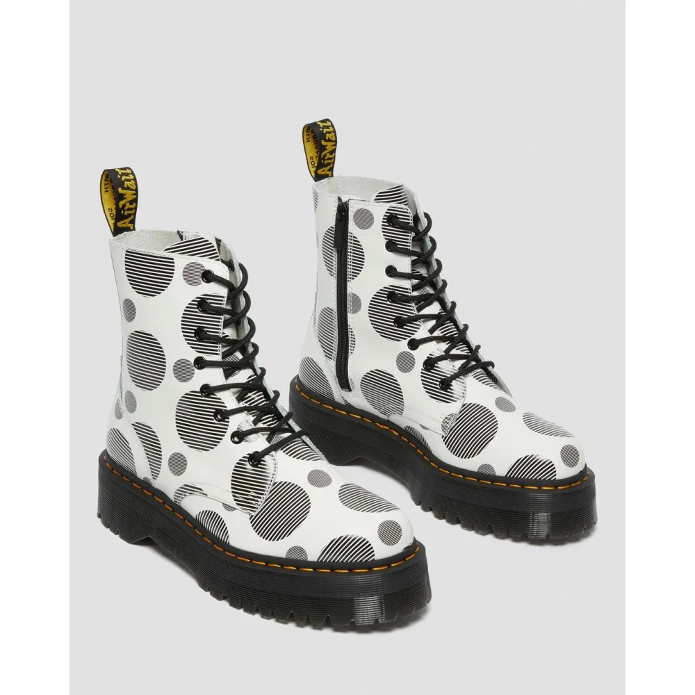 DR MARTENS - STIVALI PLATFORM DI PELLE JADON POLKA DOT SMOOTH - 26882101