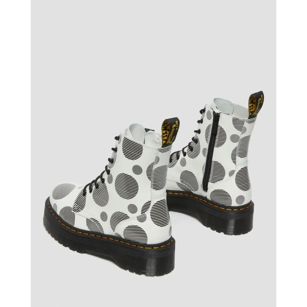 DR MARTENS - STIVALI PLATFORM DI PELLE JADON POLKA DOT SMOOTH - 26882101