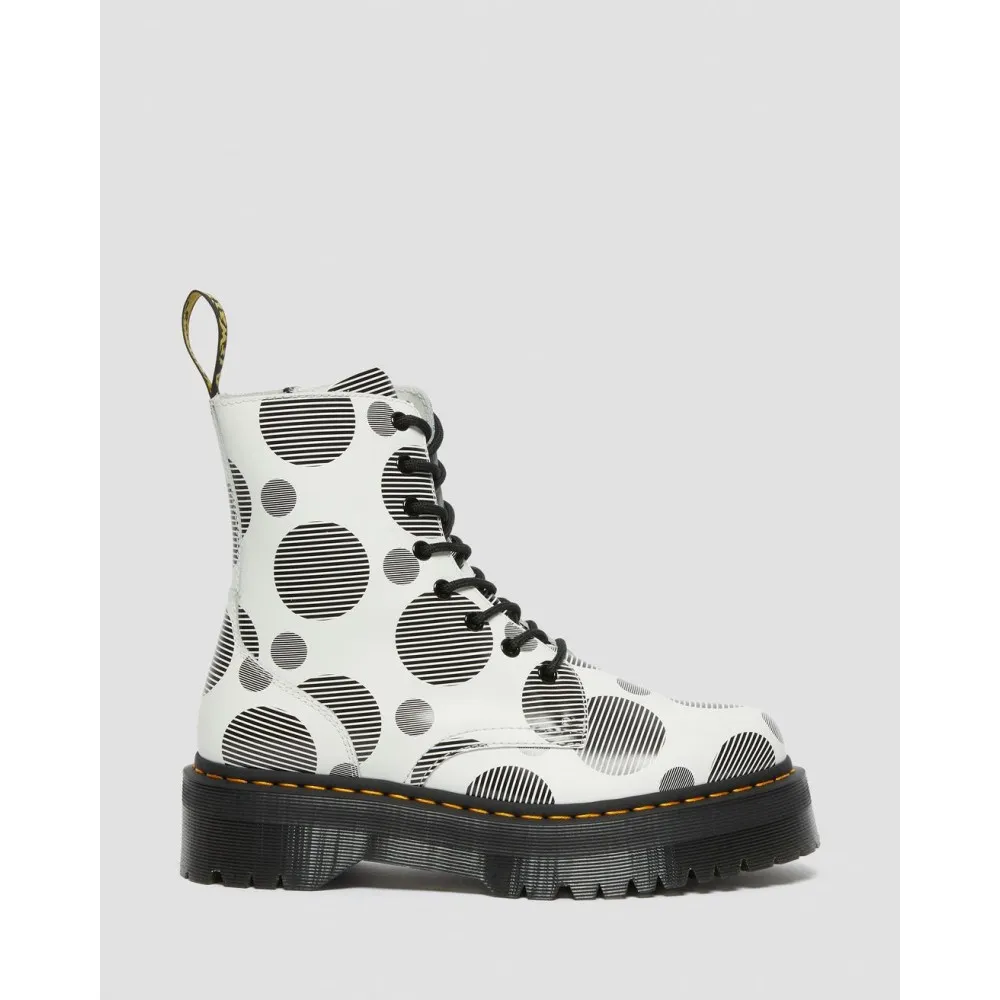 DR MARTENS - STIVALI PLATFORM DI PELLE JADON POLKA DOT SMOOTH - 26882101