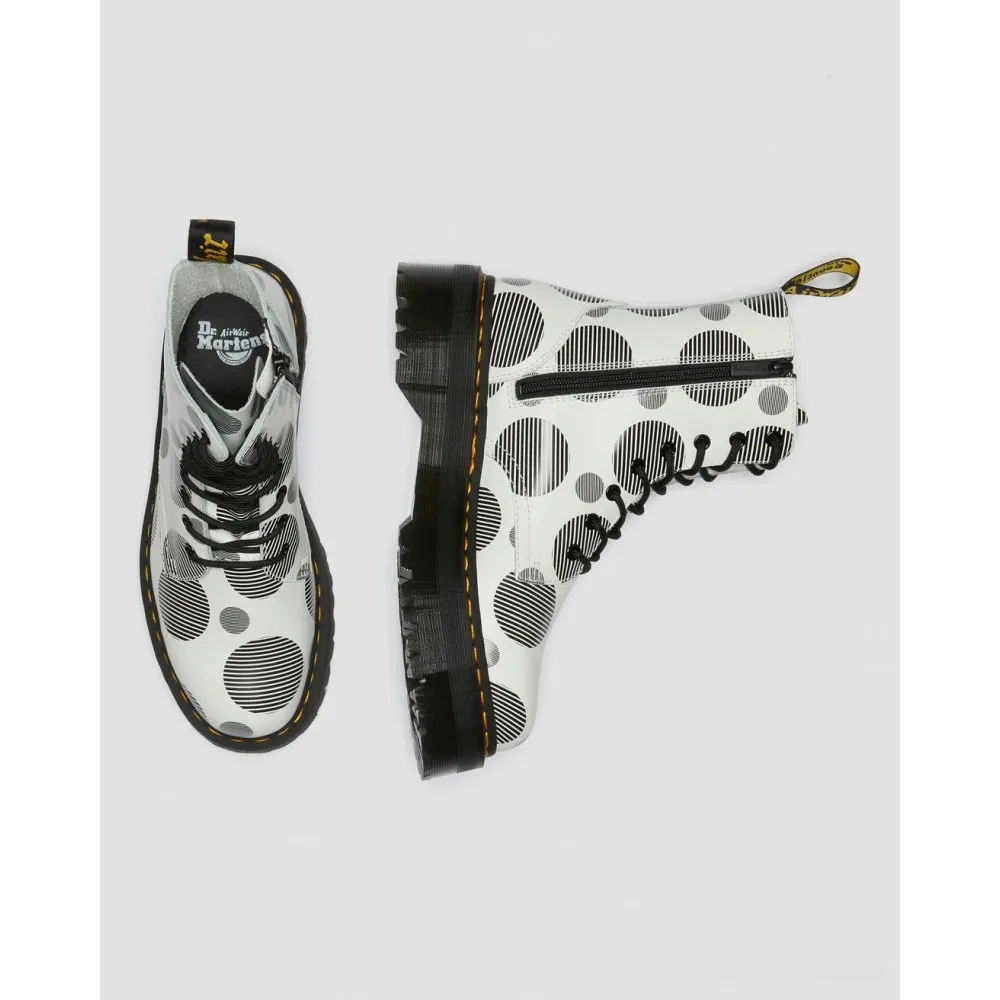 DR MARTENS - STIVALI PLATFORM DI PELLE JADON POLKA DOT SMOOTH - 26882101