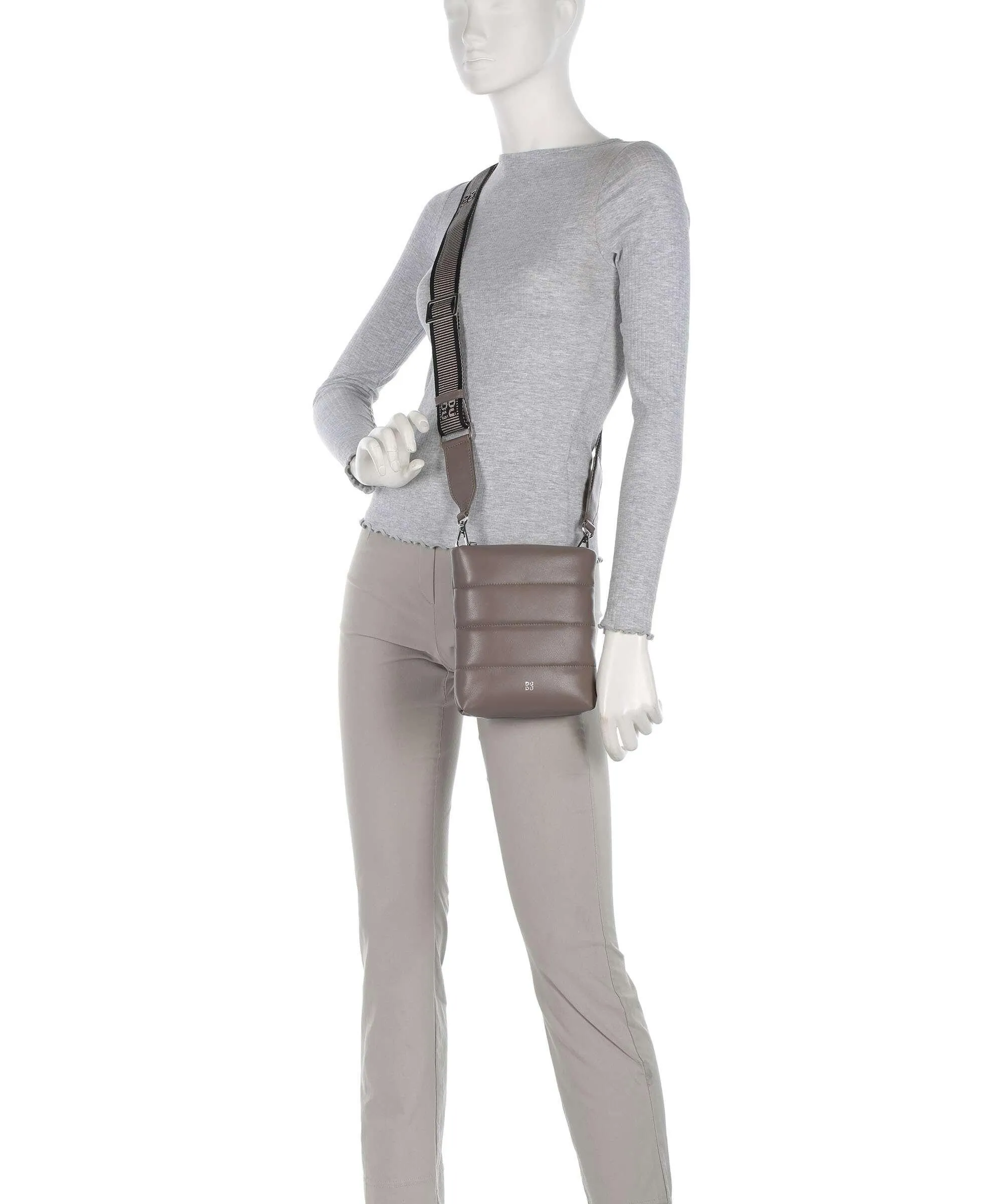  DuDu Bags Falkland Borsa a tracolla pelle a grana fine taupe  