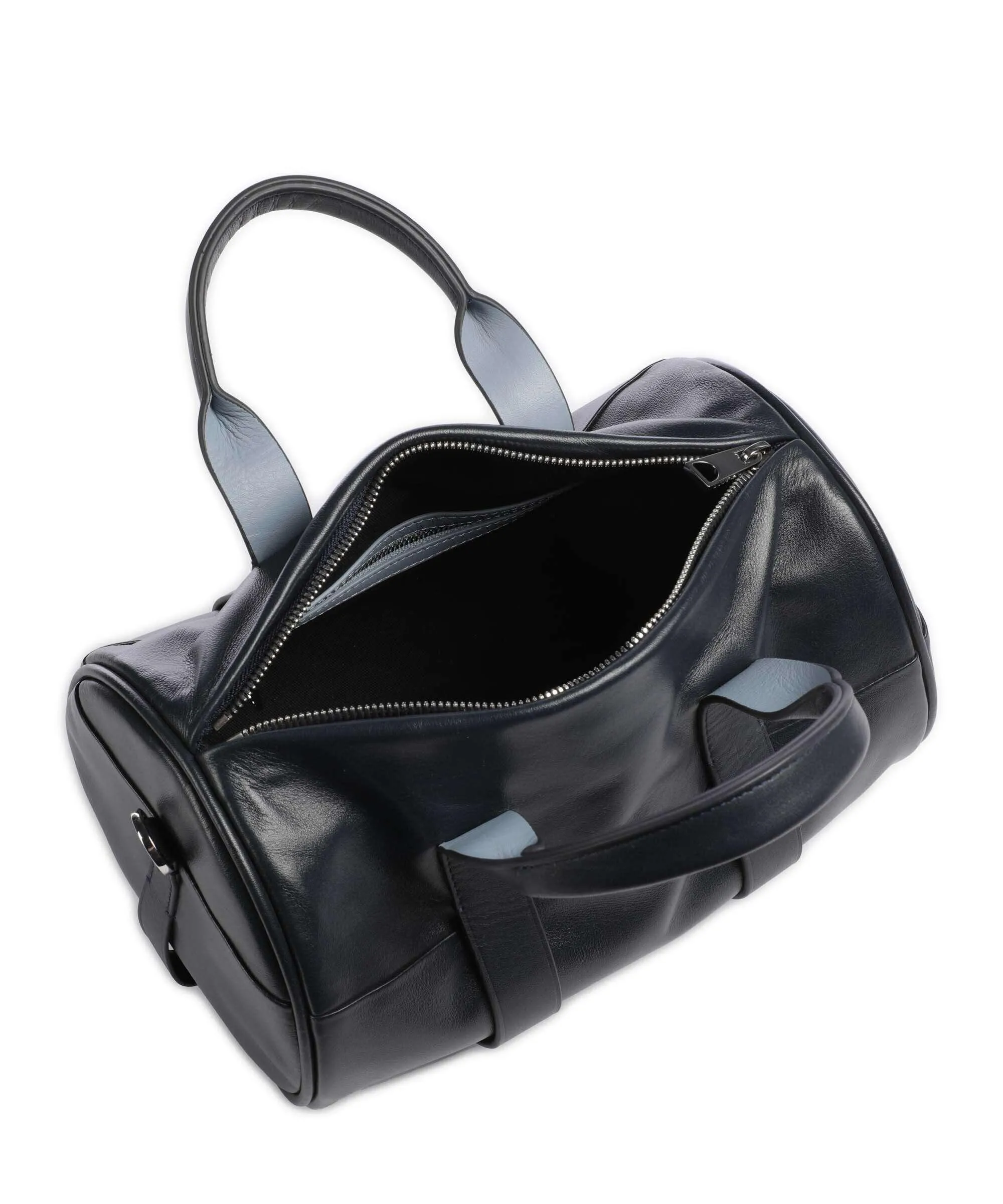  DuDu Bags Megan Borsa a mano pelle di vitello finemente grana navy  