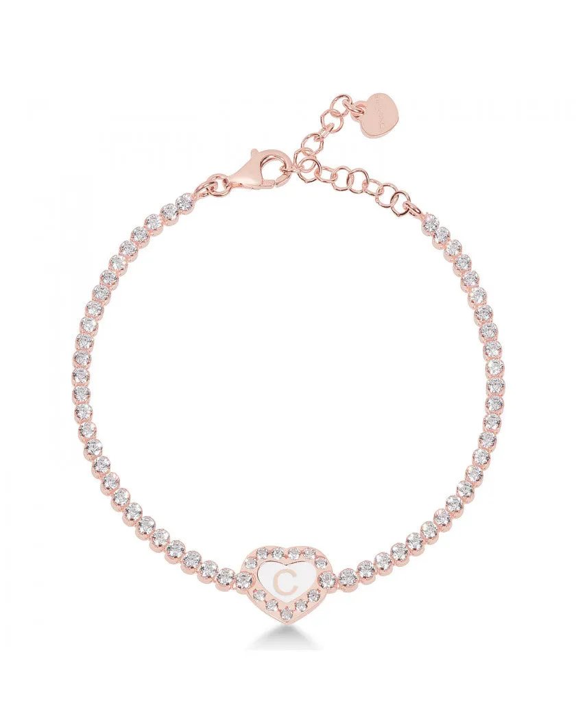 Dvccio Bracciale Tennis Cuore