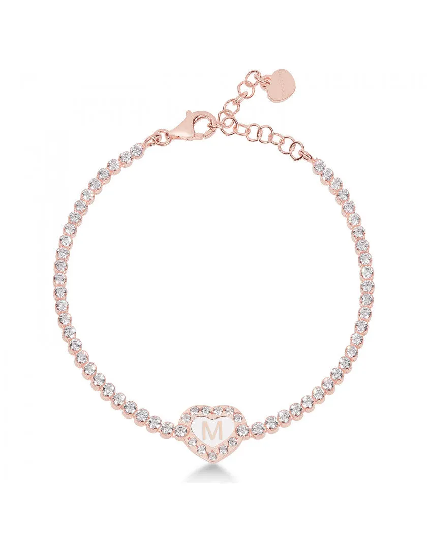 Dvccio Bracciale Tennis Cuore