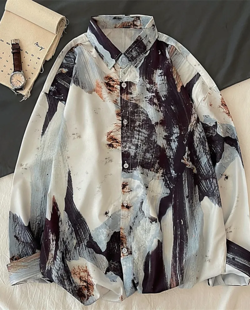 Ebaihui 2022 Estate Primavera Uomo Camicette Bf Style Camicie oversize Haraj