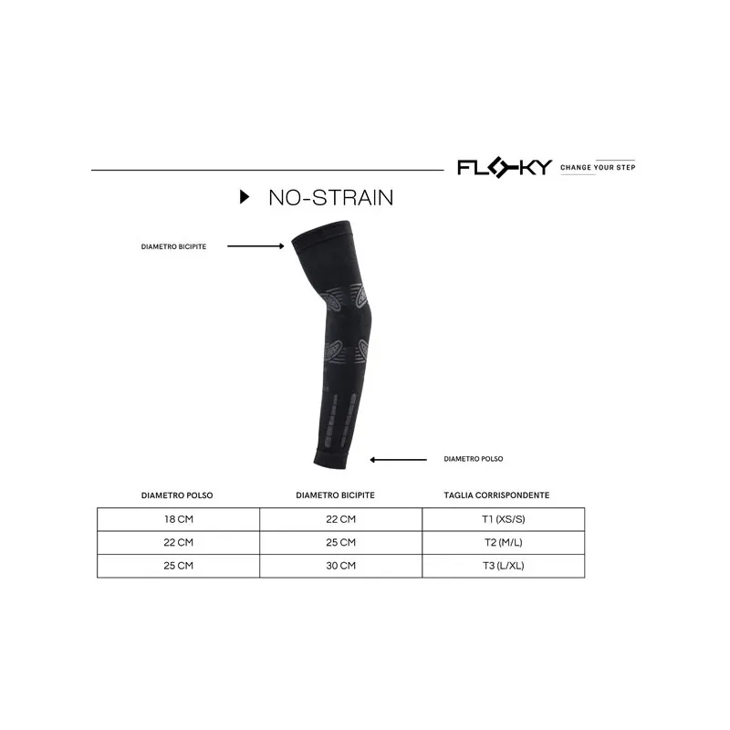 FLOKY NO-STRAIN MANICOTTI PADEL TENNIS CON BIOMECCANICA APPLICATA - NERO