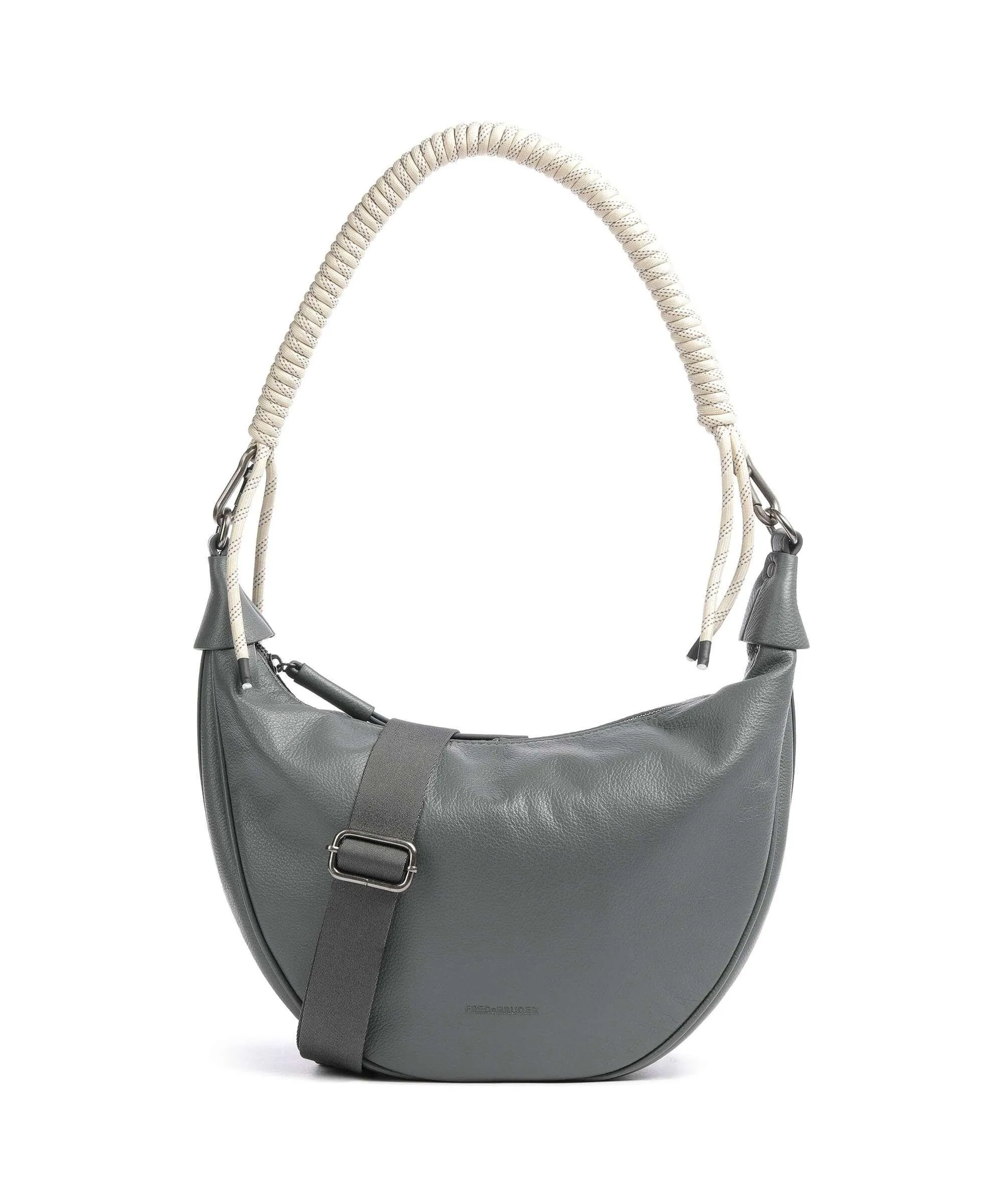  FredsBruder Nea Borsa hobo pelle granulata blu-grigio  