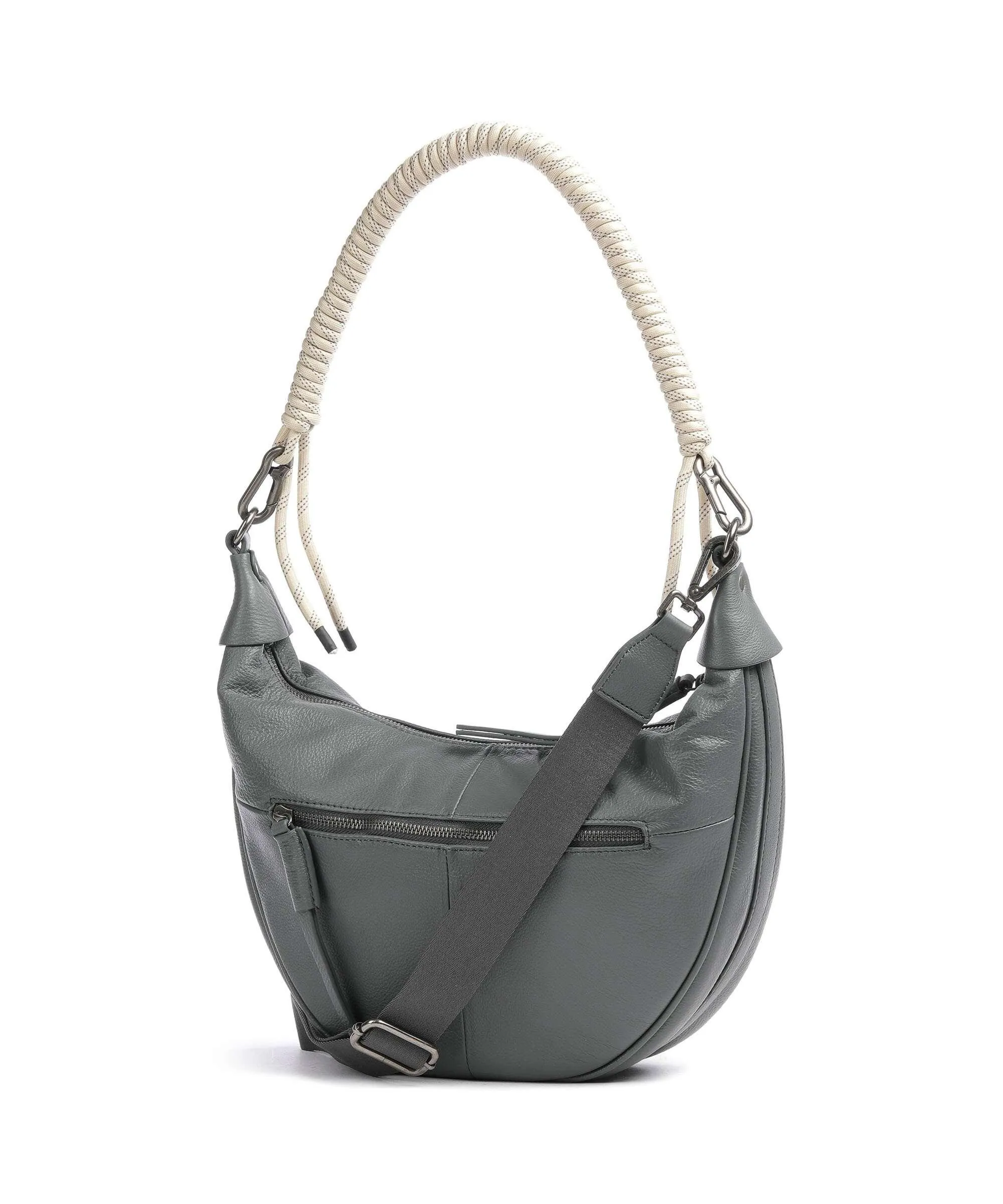  FredsBruder Nea Borsa hobo pelle granulata blu-grigio  