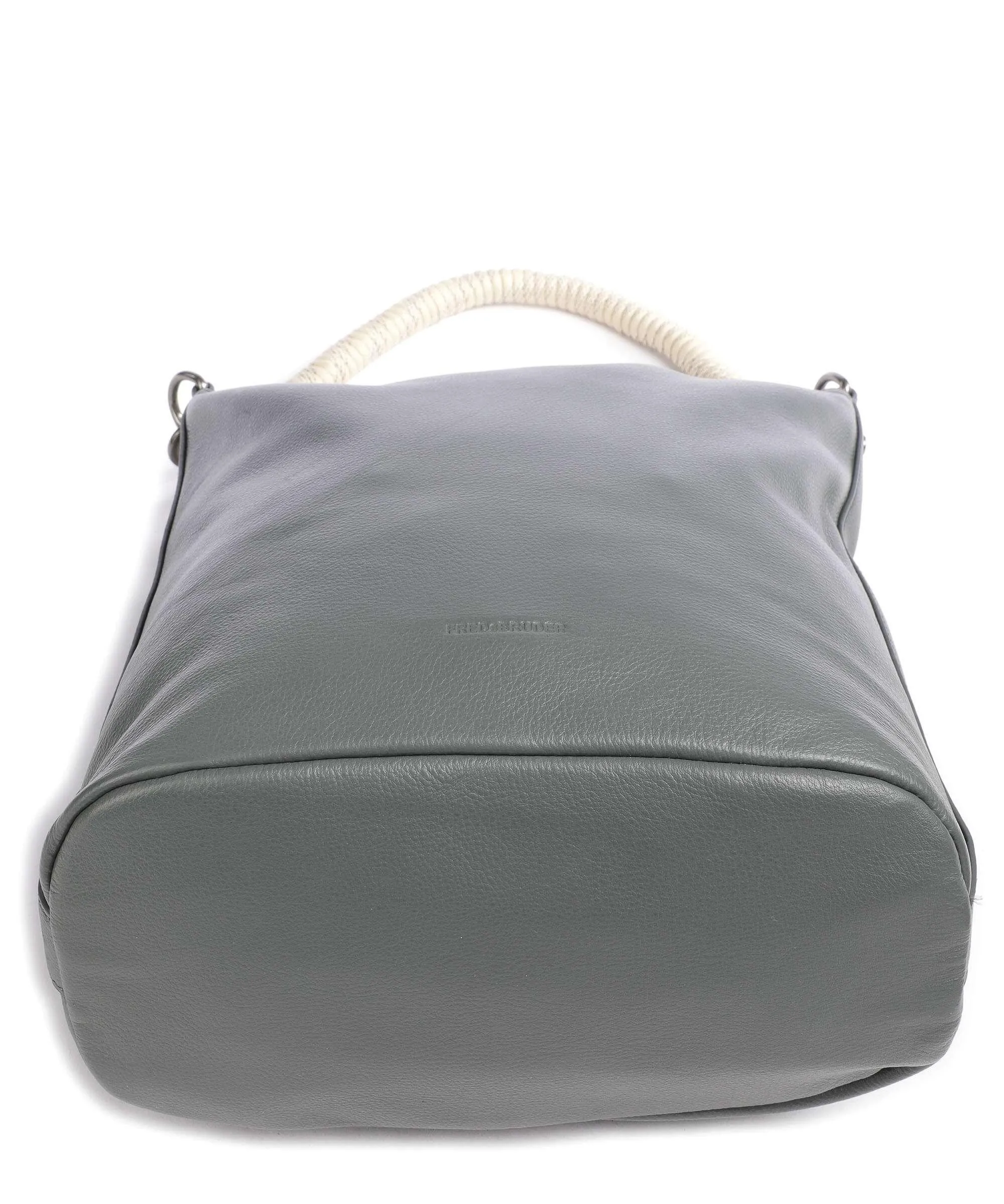  FredsBruder Nea Borsa hobo pelle granulata grigio scuro  