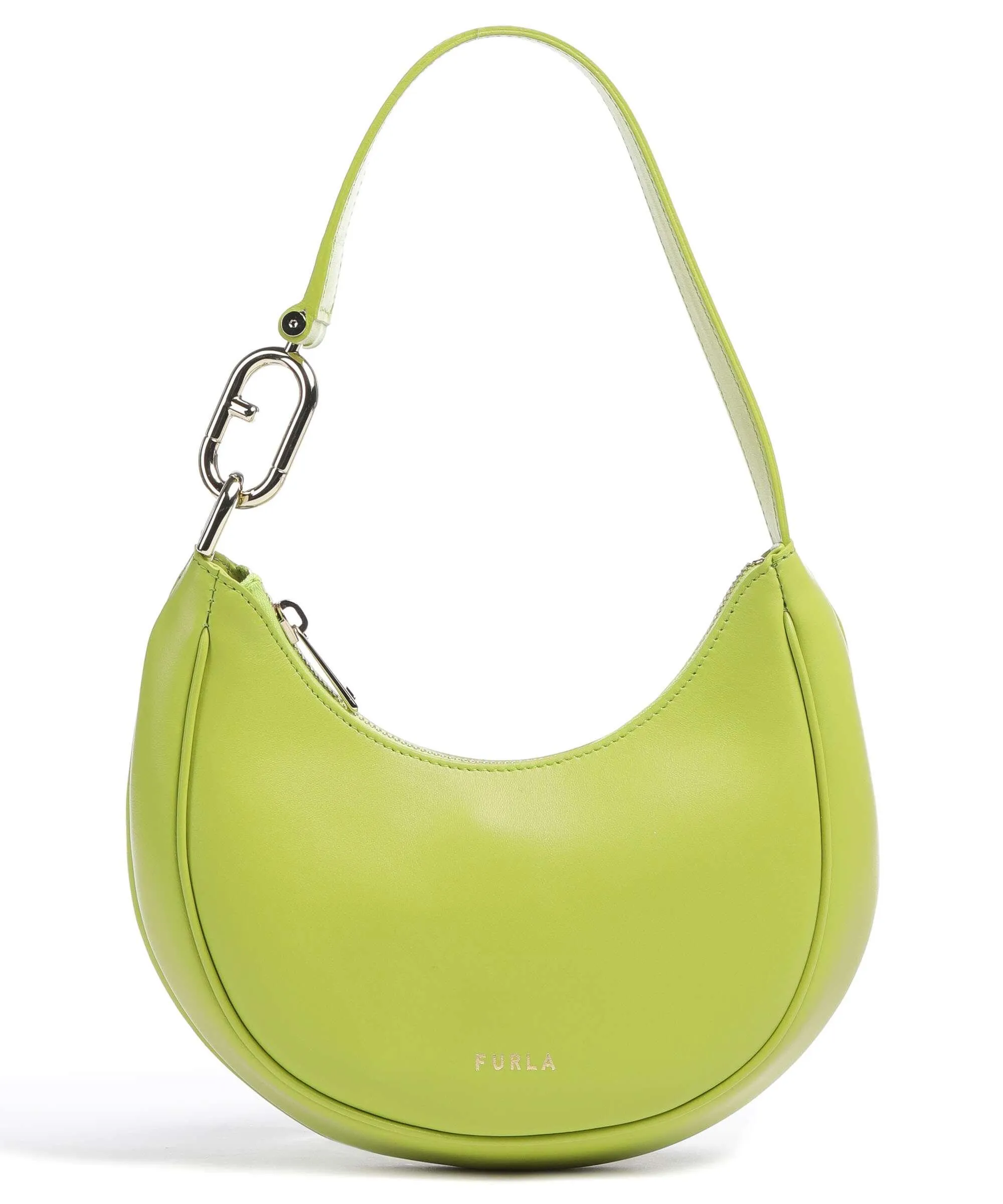  Furla Primavera S Borsa a spalla pelle a grana fine verde  