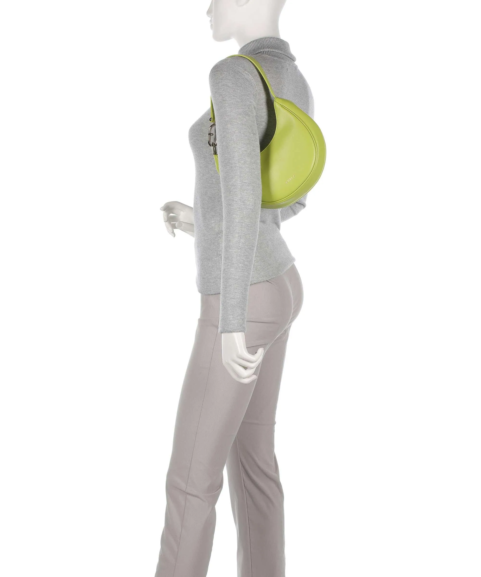  Furla Primavera S Borsa a spalla pelle a grana fine verde  