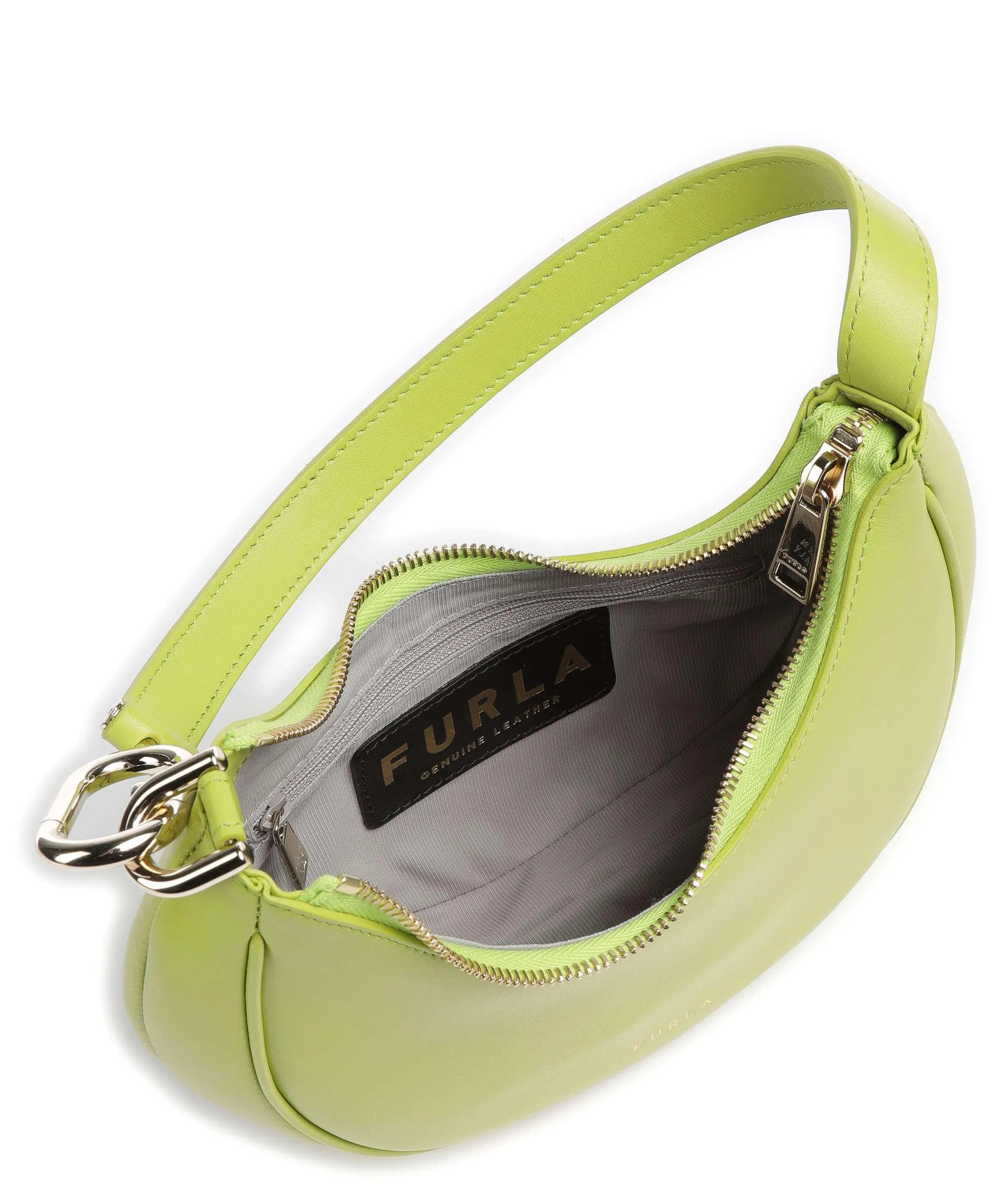  Furla Primavera S Borsa a spalla pelle a grana fine verde  